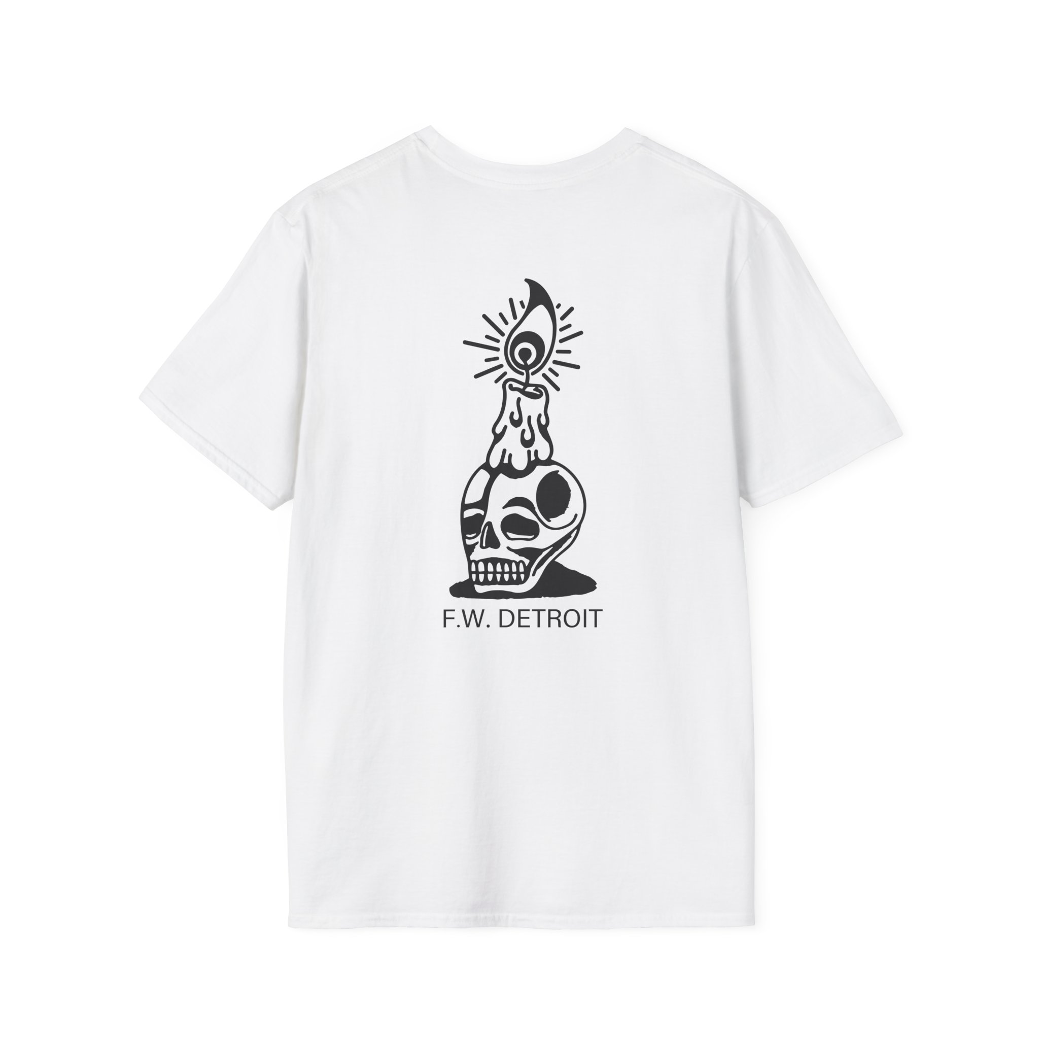 Fireworks Skull Unisex Softstyle T-Shirt