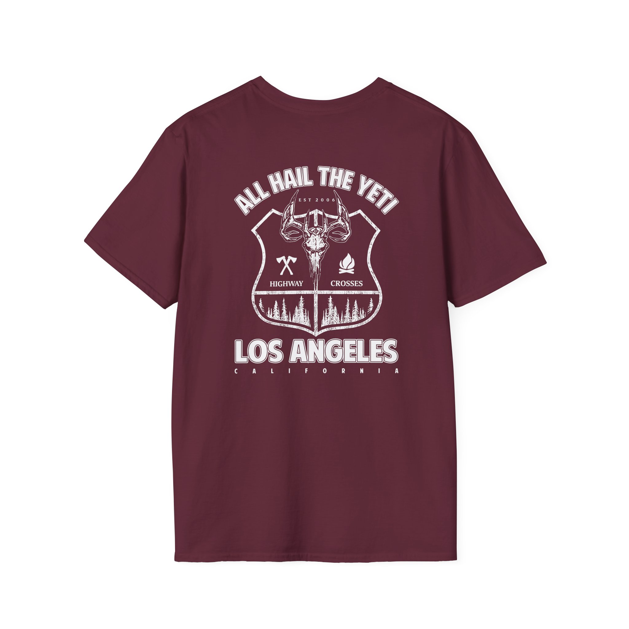 All Hail the Yeti Highway Crosses Unisex Softstyle T-Shirt