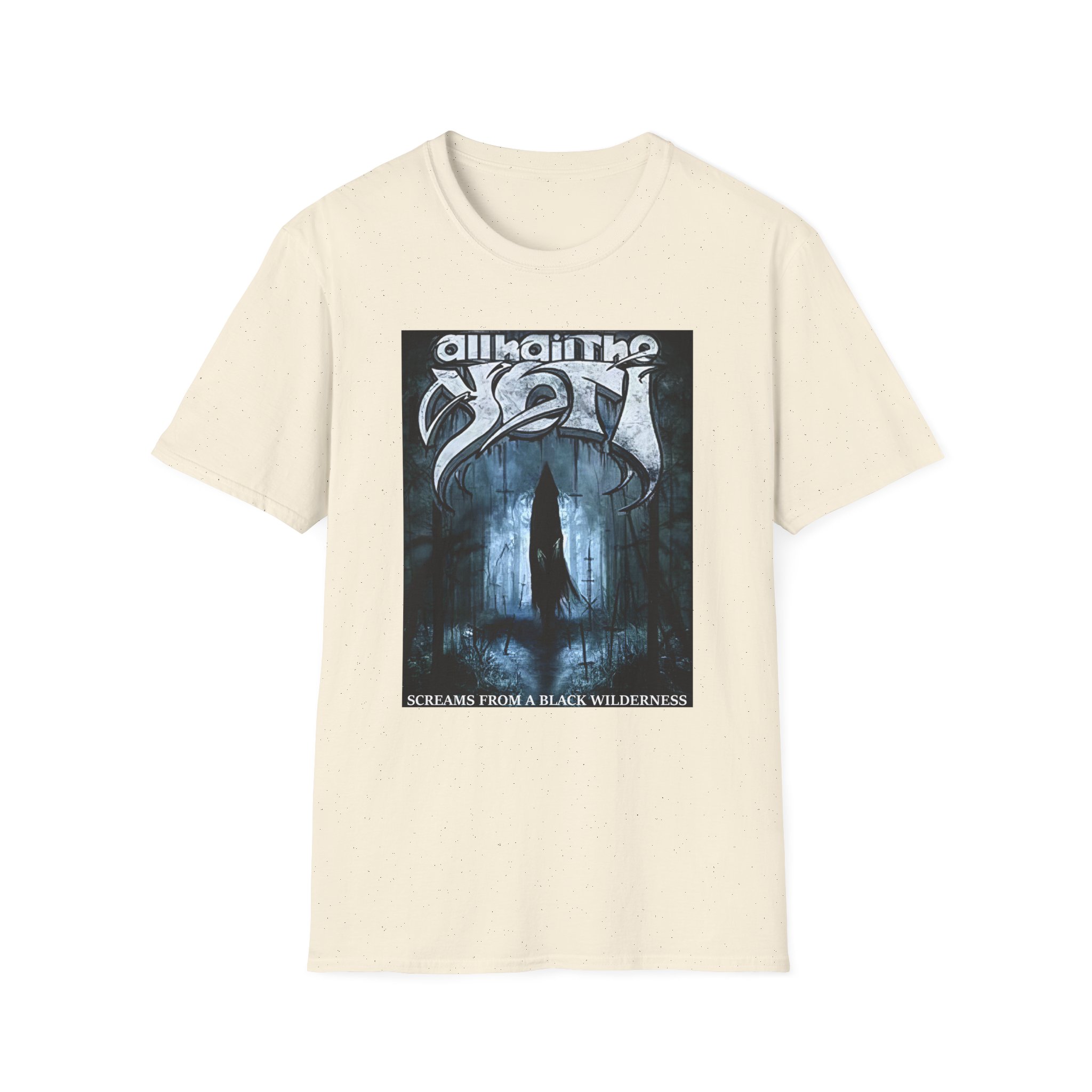 All Hail the Yeti Screams From a Black Wilderness Unisex Softstyle T-Shirt