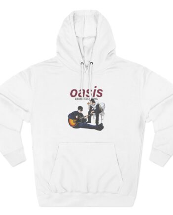 Oasis Cigarettes and Alcohol Illustration Three-Panel Fleece Hoodie