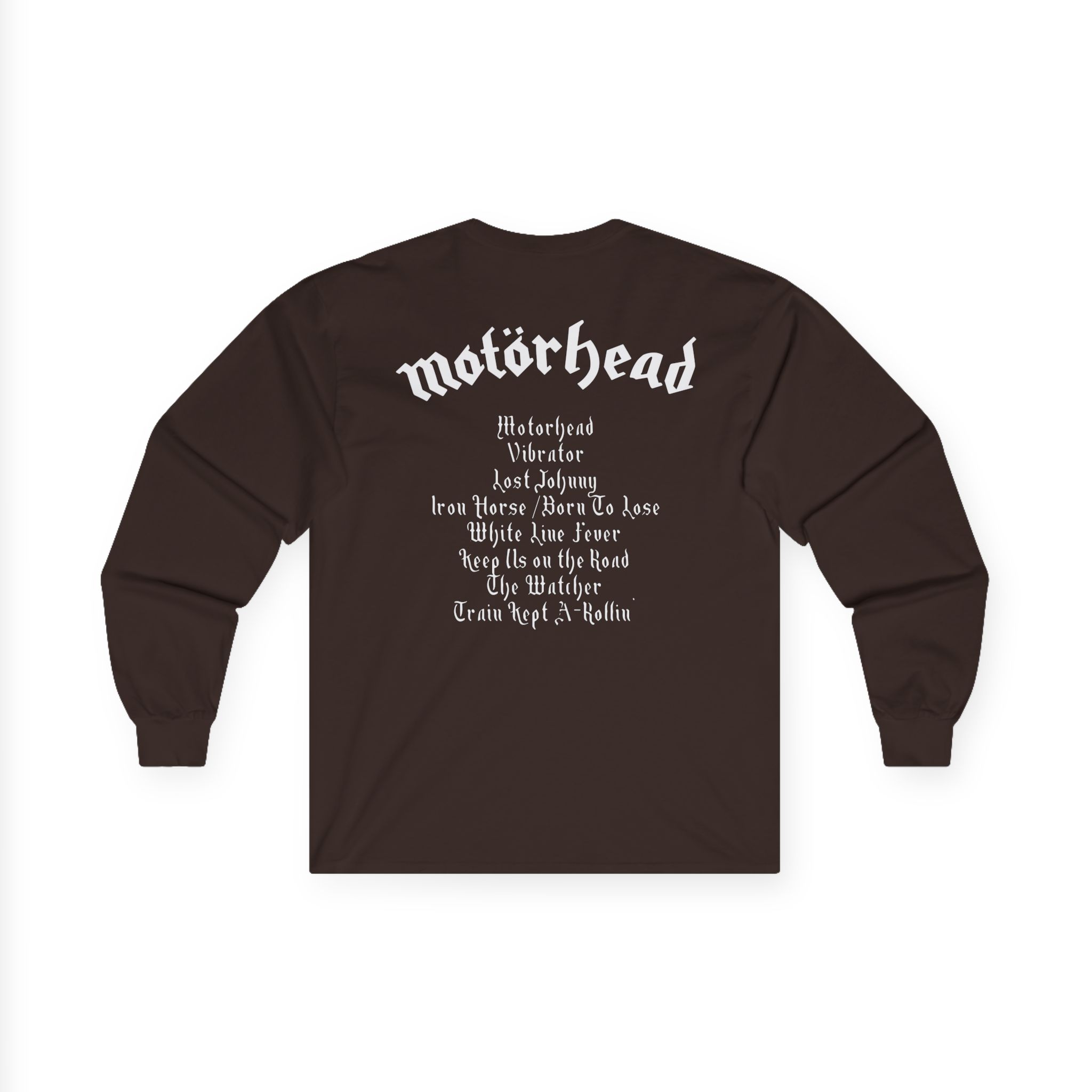 Lemmy Motörhead Tracklist Unisex Ultra Cotton Long Sleeve Tee
