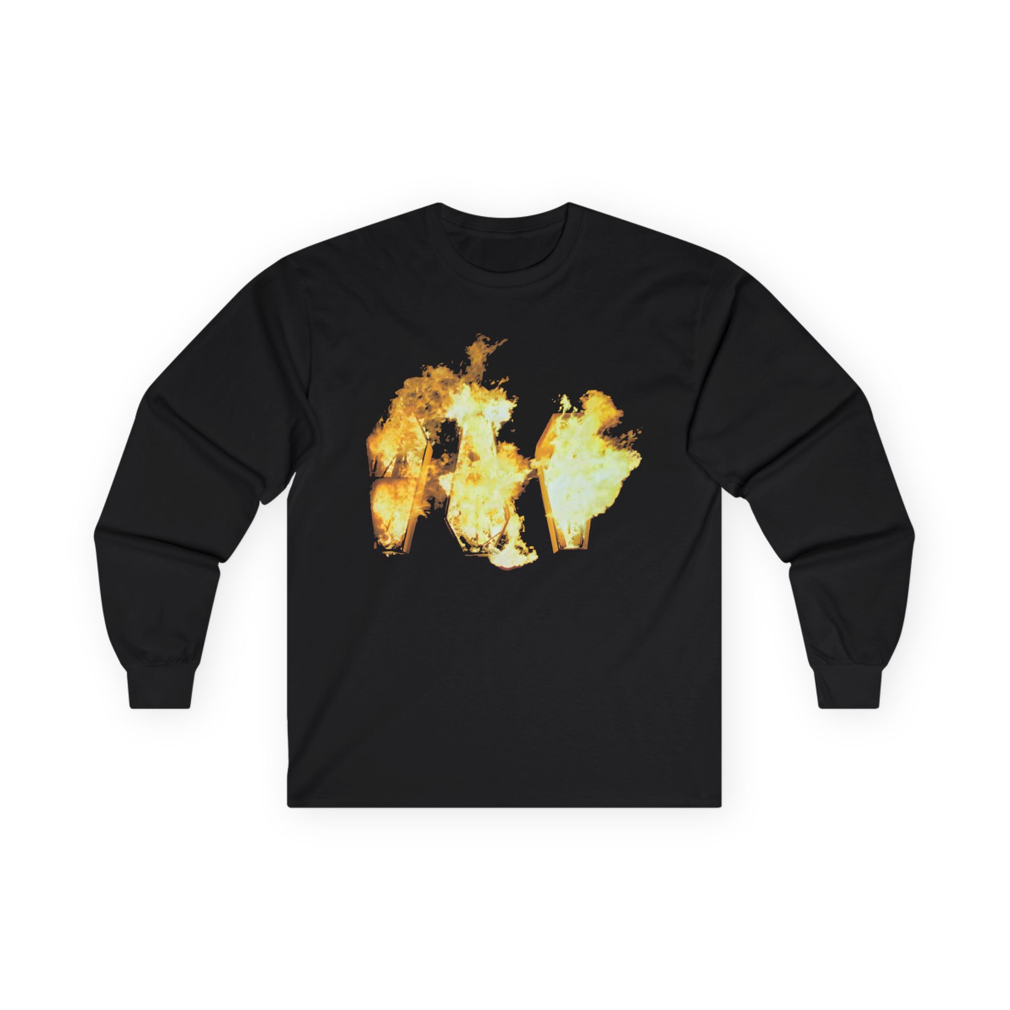 Show Me the Body Flaming Coffins Unisex Ultra Cotton Long Sleeve Tee