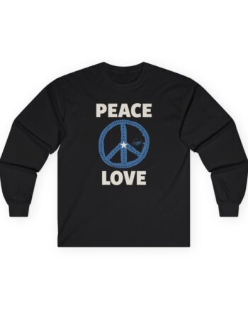 Ringo Starr Peace Love Star Center Unisex Ultra Cotton Long Sleeve Tee