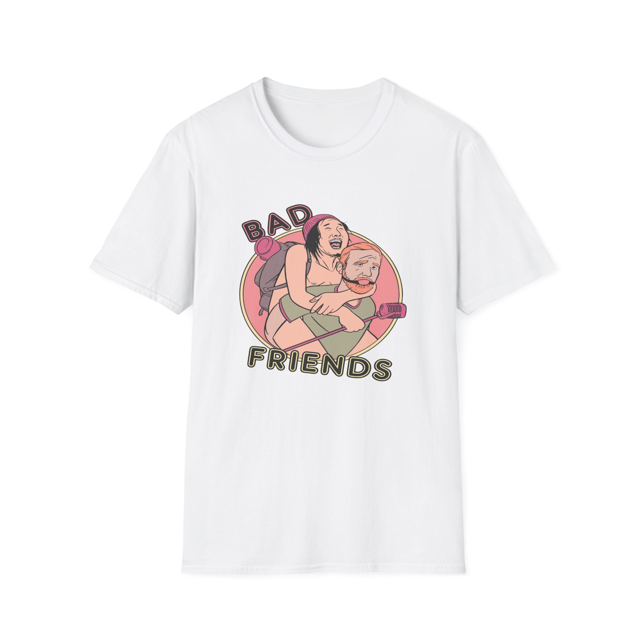 Andrew Santino Piggy Back Bad Friends Podcast Unisex Softstyle T-Shirt