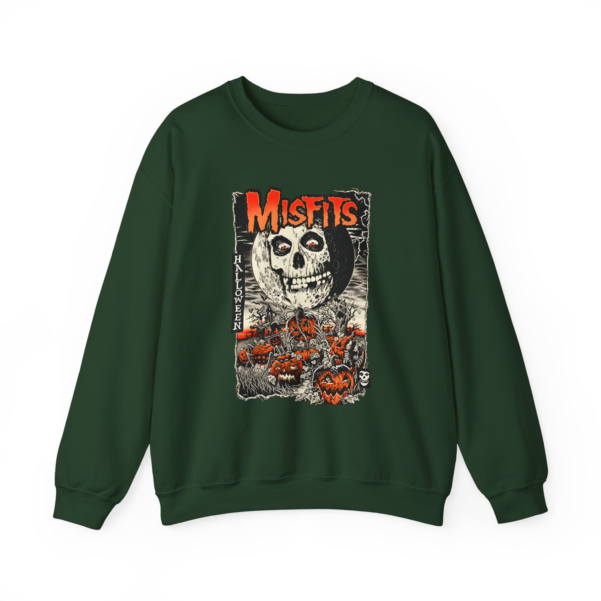 Misfits Fiendish Halloween by Mike Sutfin Unisex Heavy Blendâ„¢ Crewneck Sweatshirt