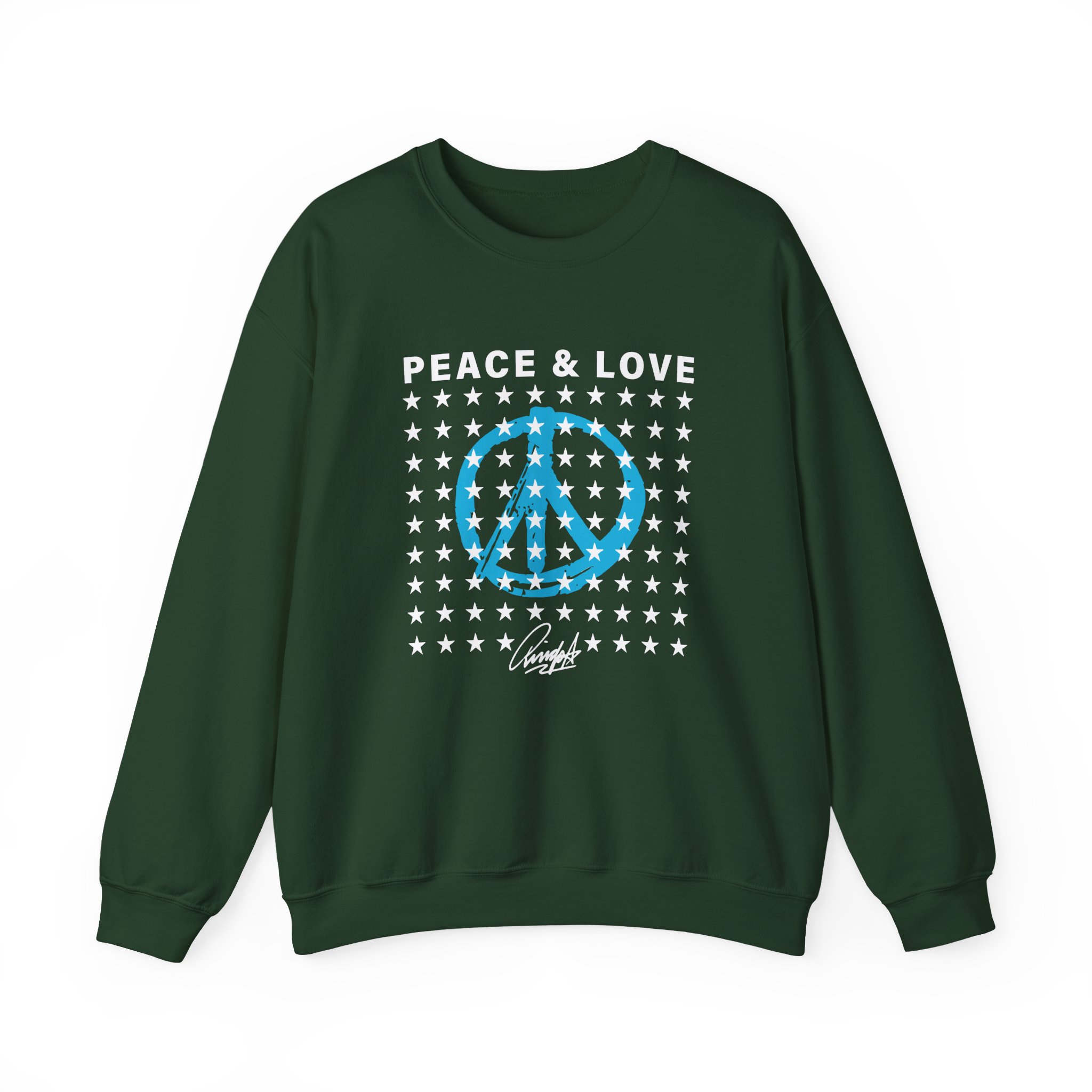 Ringo Starr Peace & Love Stars Unisex Heavy Blendâ„¢ Crewneck Sweatshirt