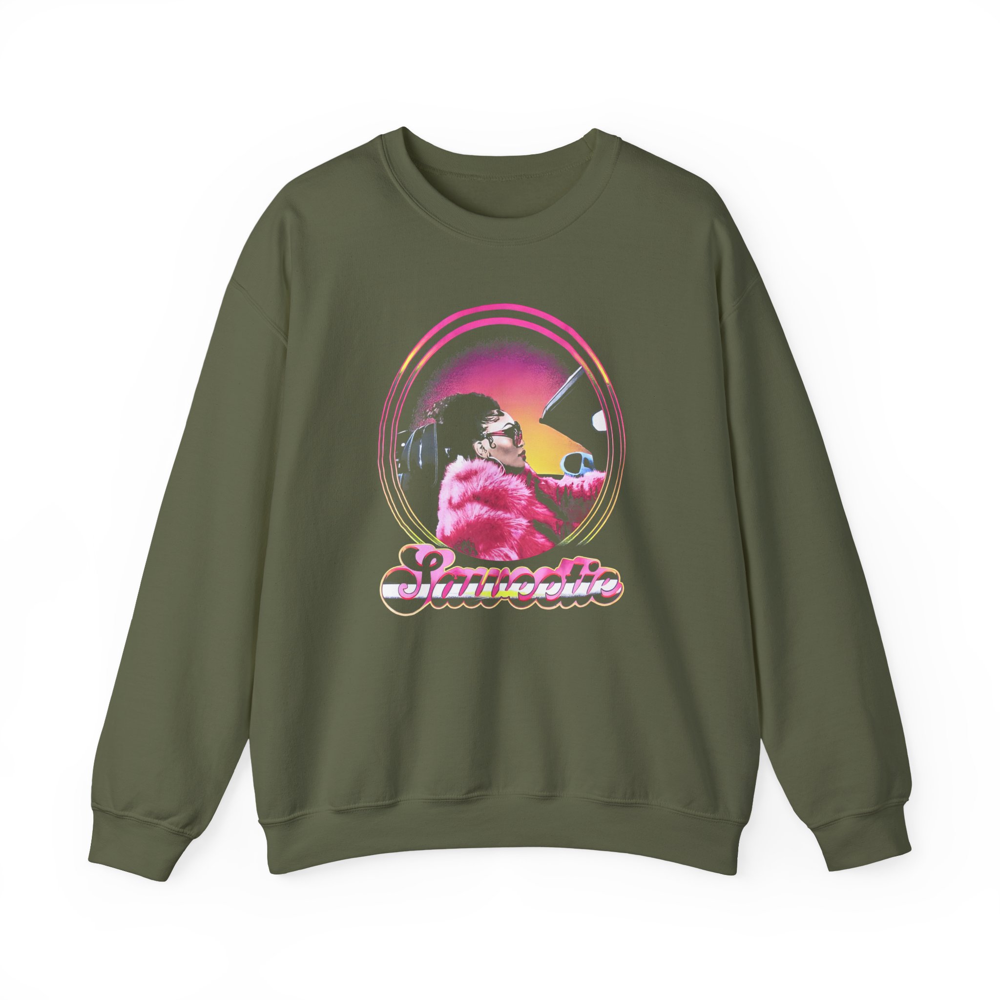 Saweetie Ridin' Around Unisex Heavy Blend Crewneck Sweatshirt