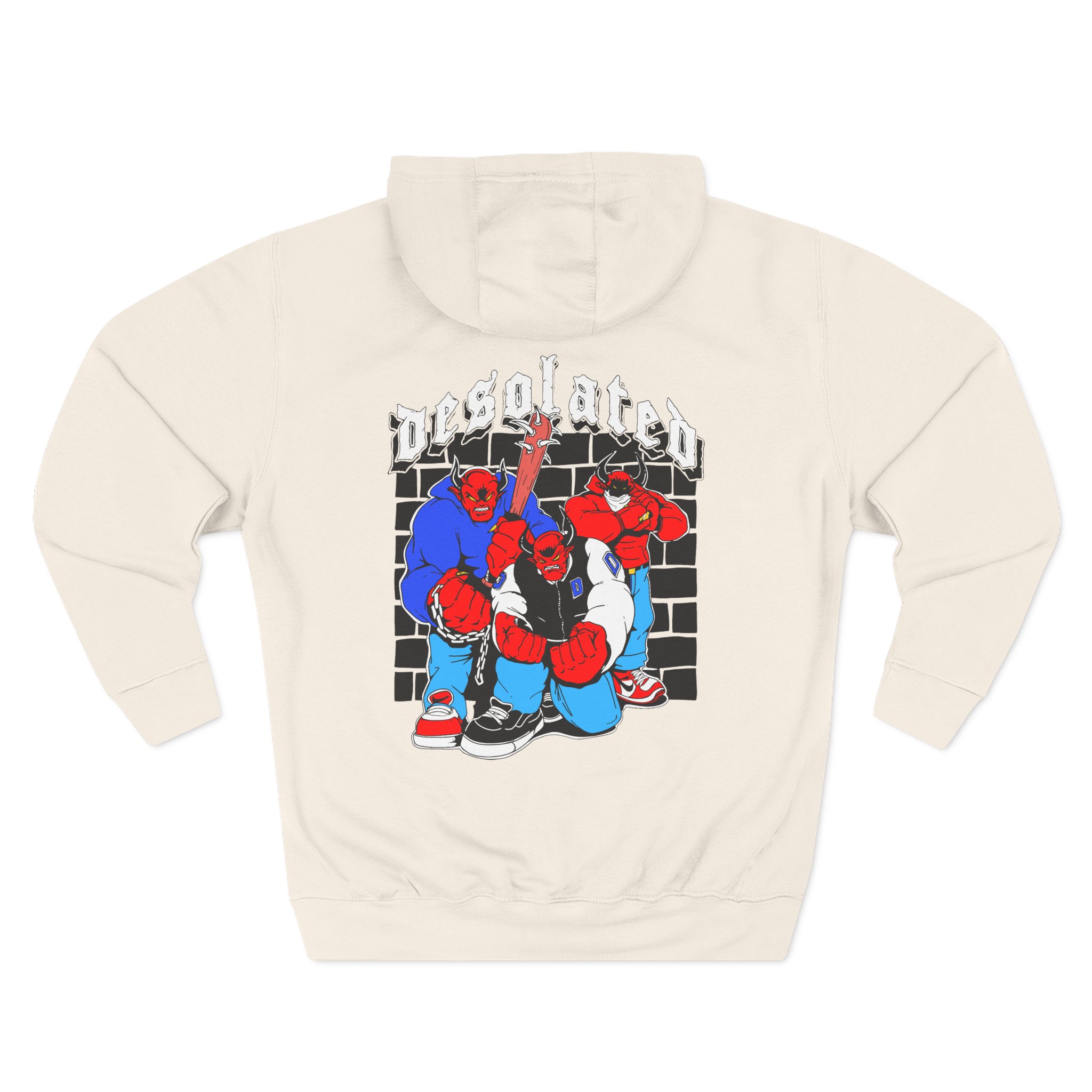 Desolated Three-Panel Fleece Hoodie