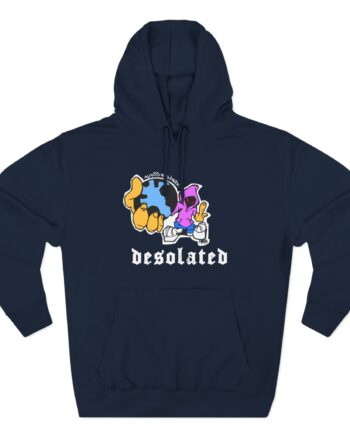 Desolated Globe Three-Panel Fleece Hoodie