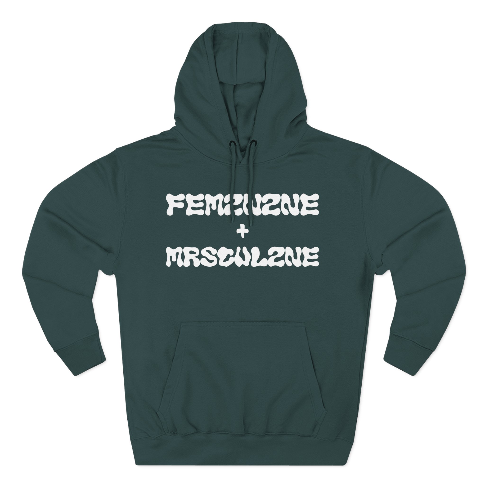 Marina Feminine Masculine Three-Panel Fleece Hoodie