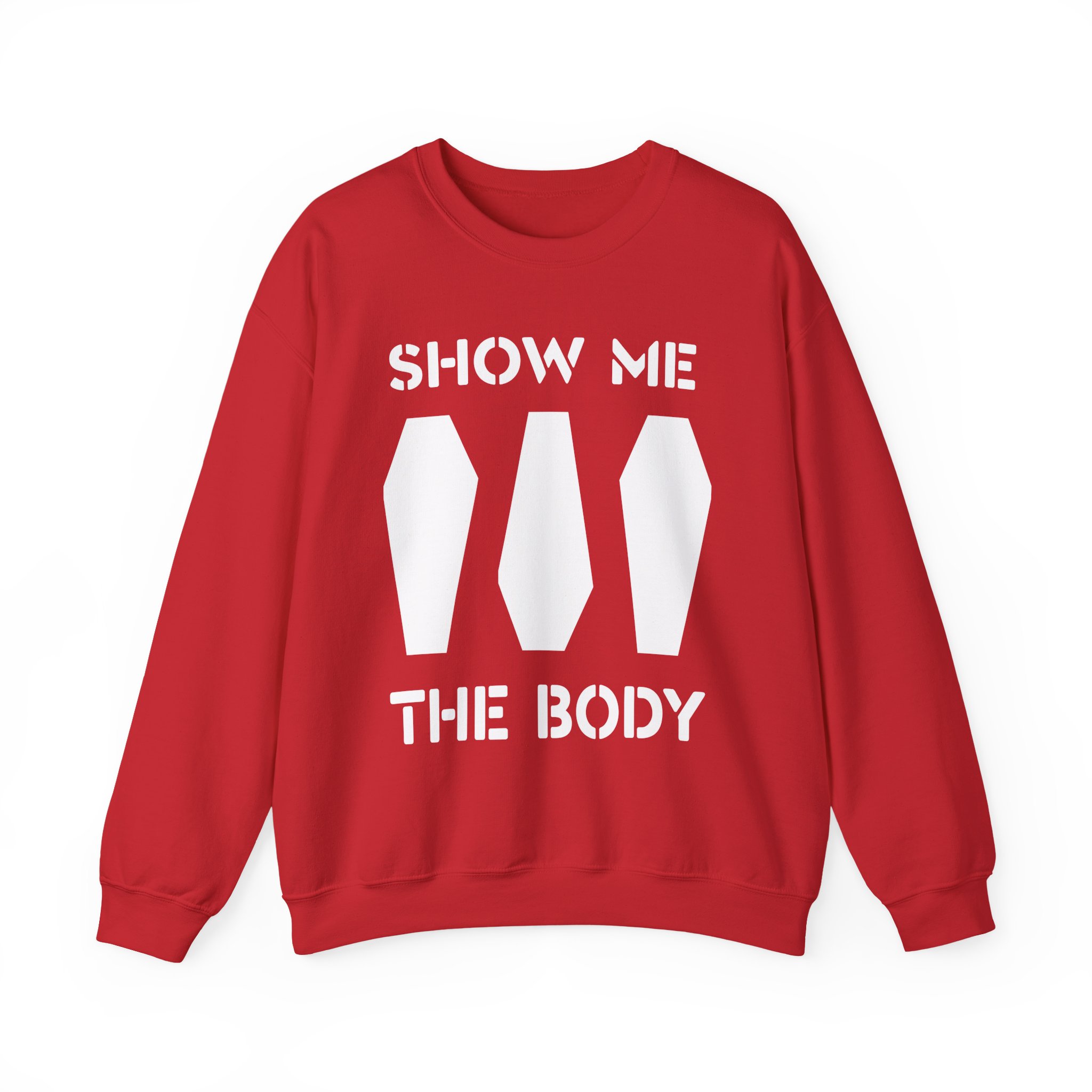 Show Me the Body Coffin Unisex Heavy Blendâ„¢ Crewneck Sweatshirt