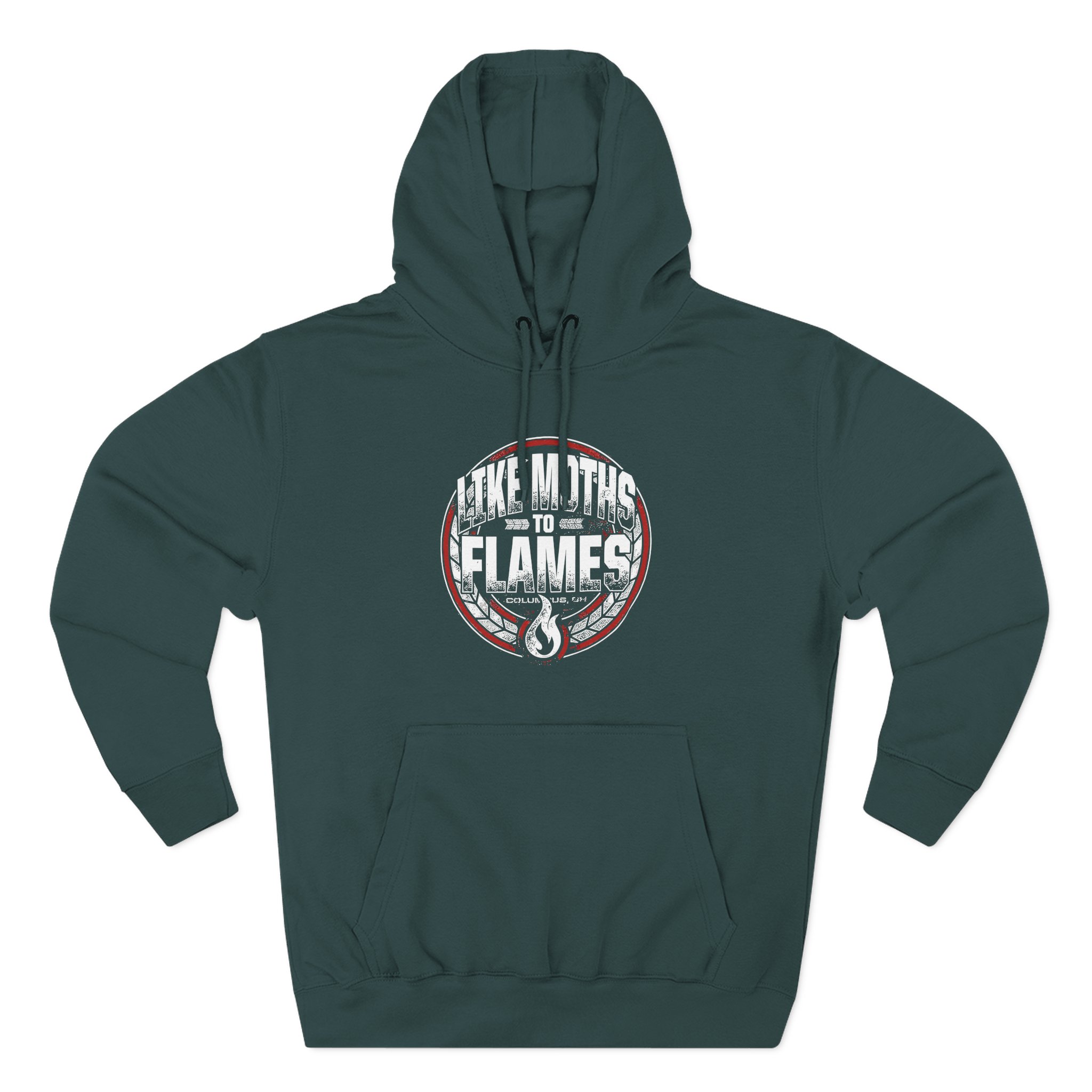 Like Moths to Flames Three-Panel Fleece Hoodie