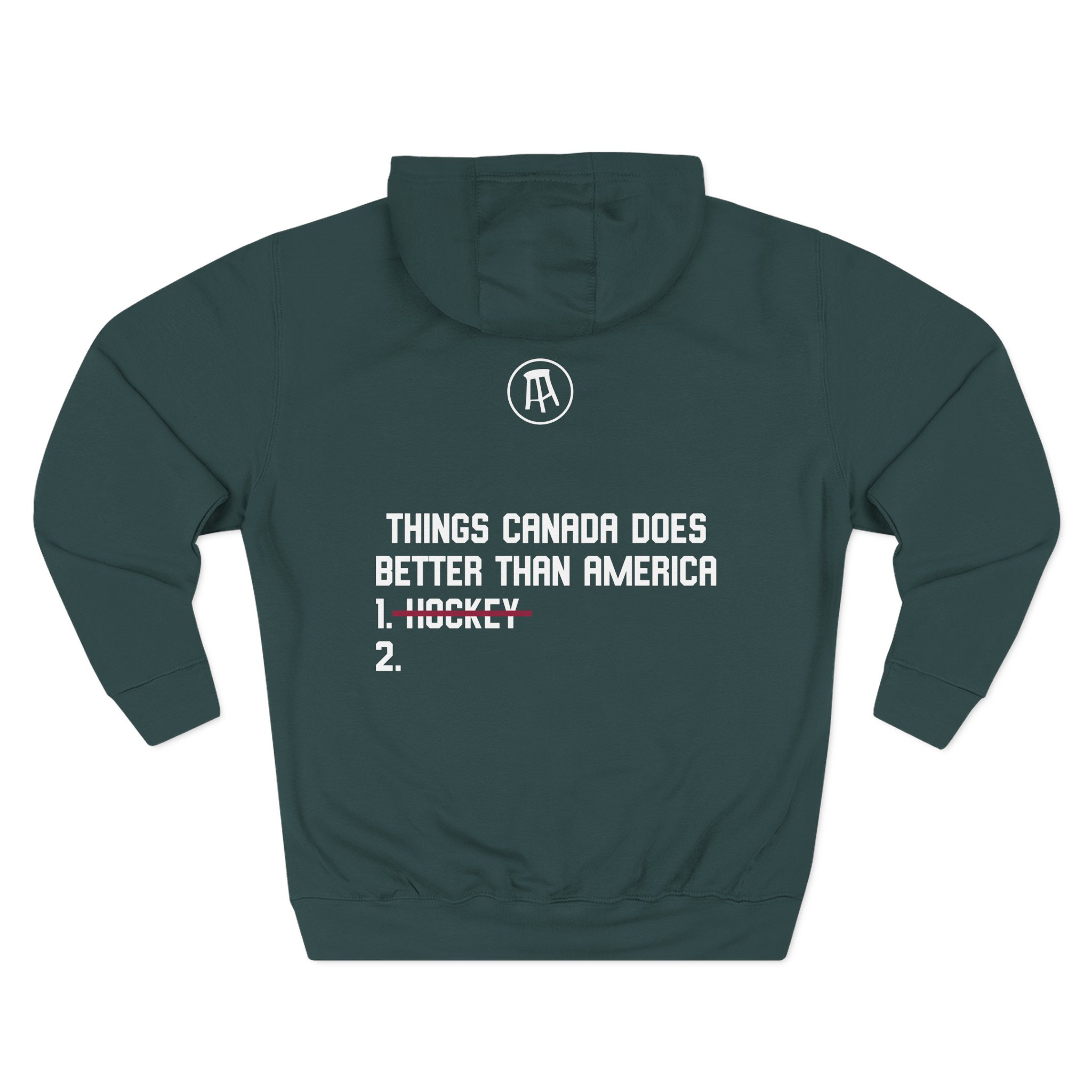 Spittin Chiclets Us Hockey Three-Panel Fleece Hoodie