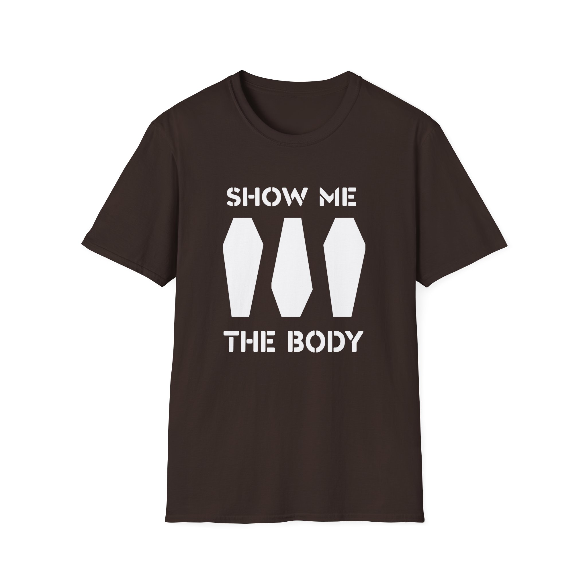 Show Me the Body Coffin Unisex Softstyle T-Shirt