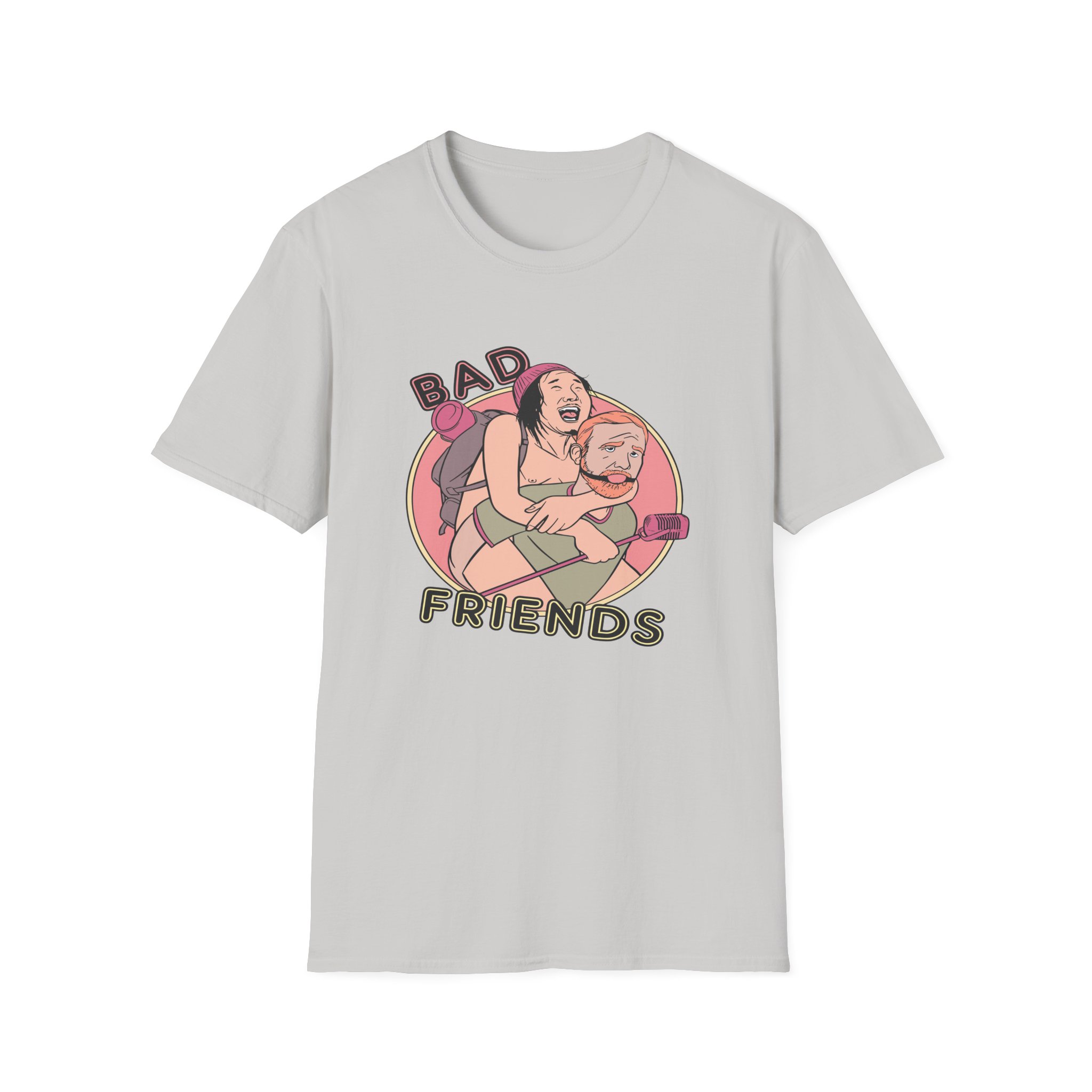Andrew Santino Piggy Back Bad Friends Podcast Unisex Softstyle T-Shirt
