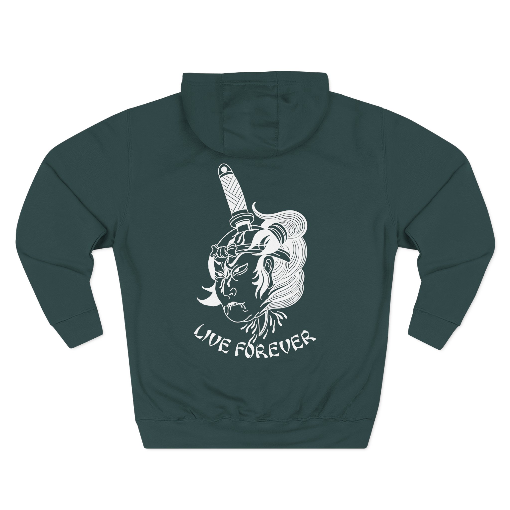 Born From Pain Live Forever Three-Panel Fleece Hoodie