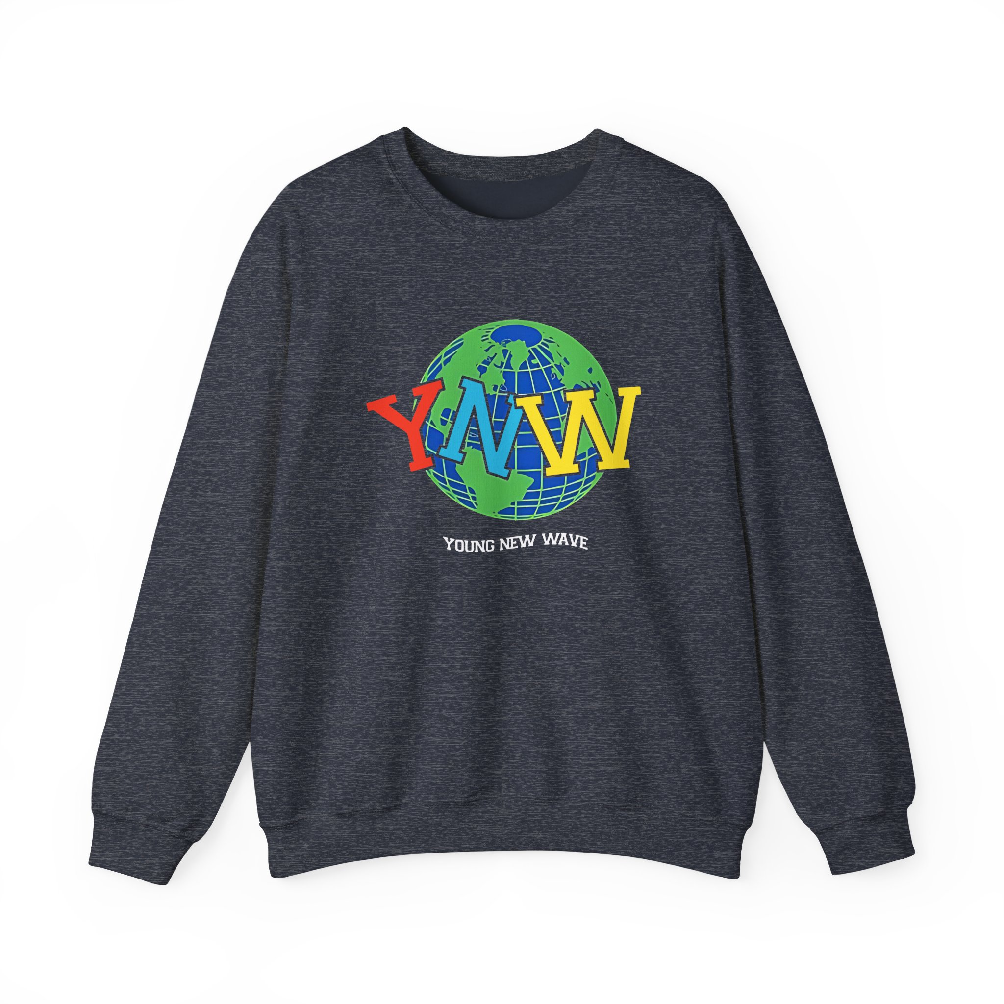 YNW Melly globe Unisex Heavy Blendâ„¢ Crewneck Sweatshirt
