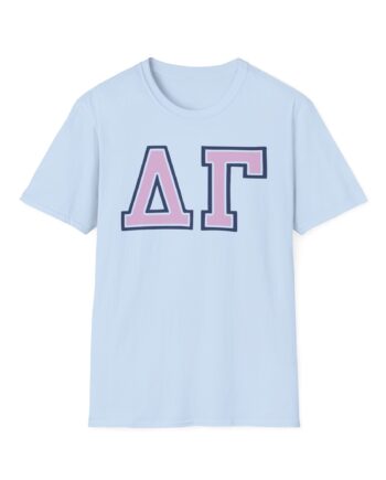 Delta Gamma Chenille Letter Unisex Softstyle T-Shirt