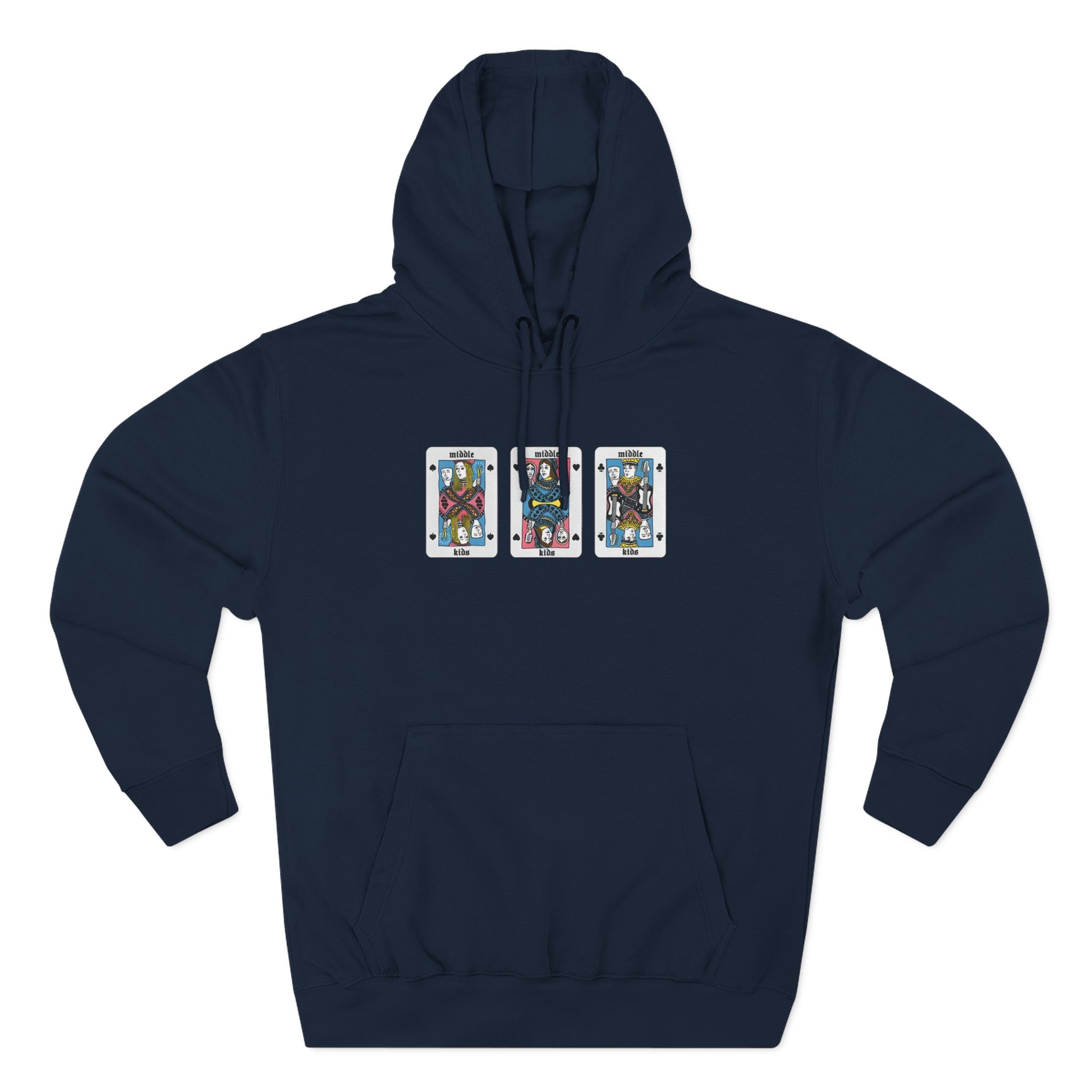Middle Kids Playing Cards Three-Panel Fleece Hoodie