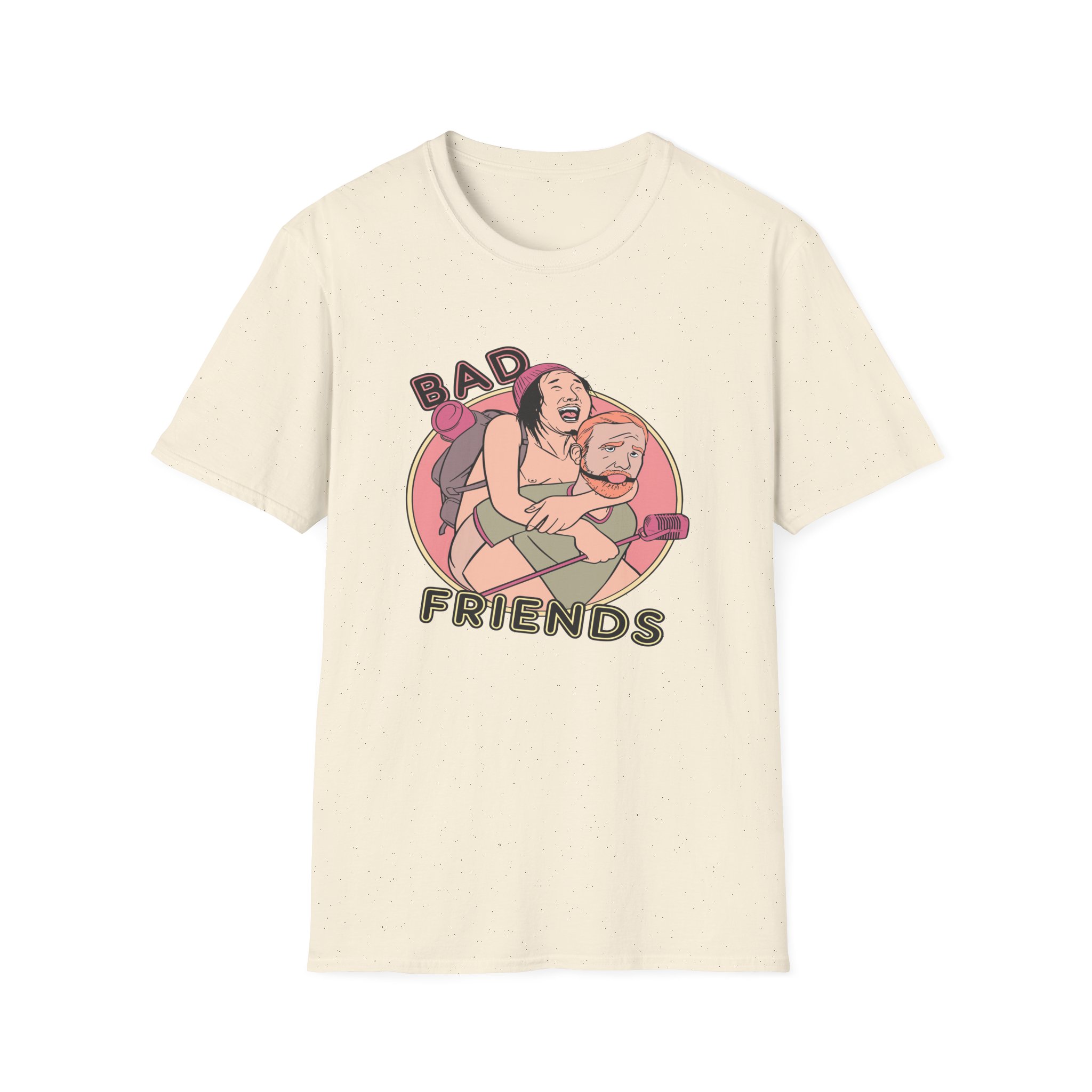 Andrew Santino Piggy Back Bad Friends Podcast Unisex Softstyle T-Shirt