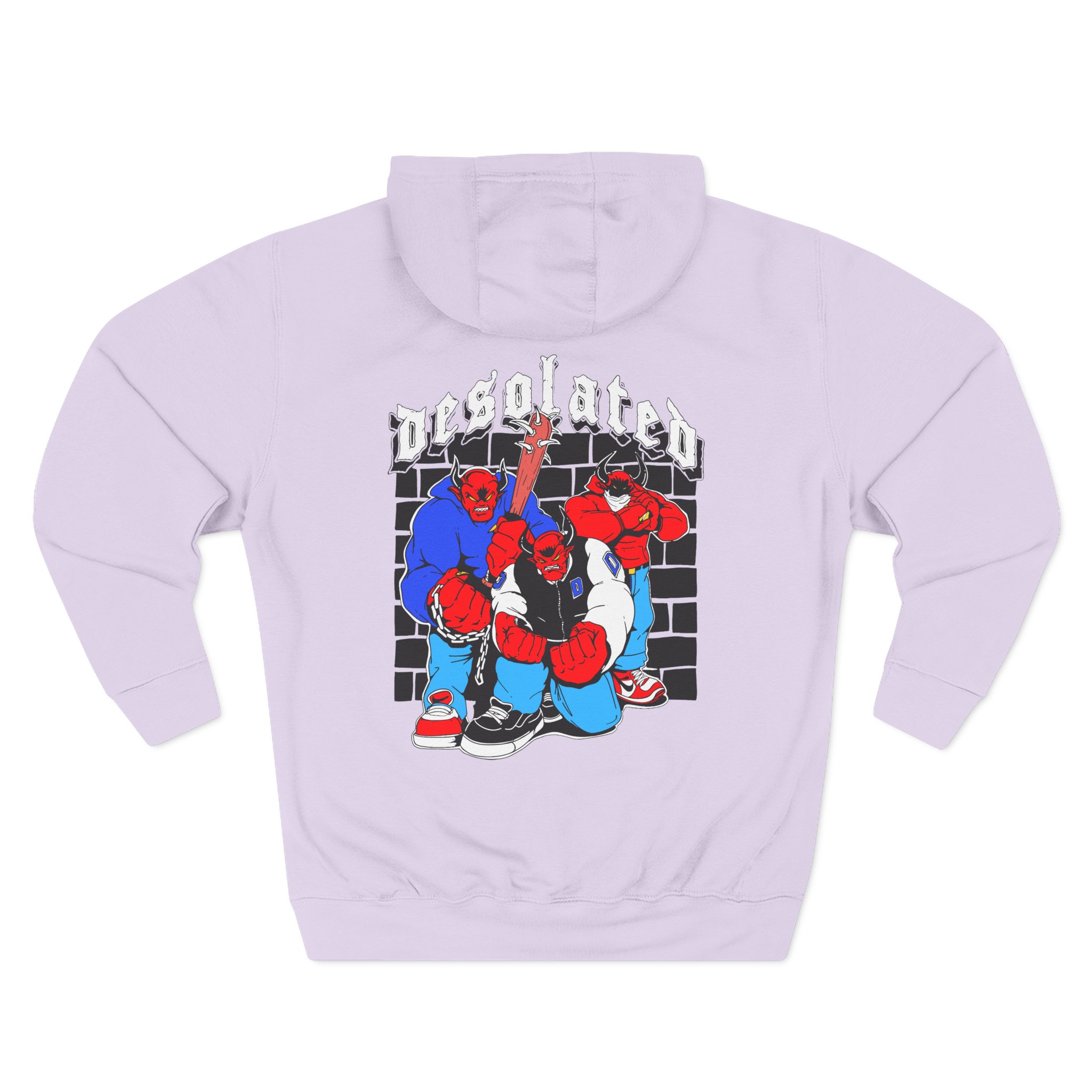 Desolated Three-Panel Fleece Hoodie