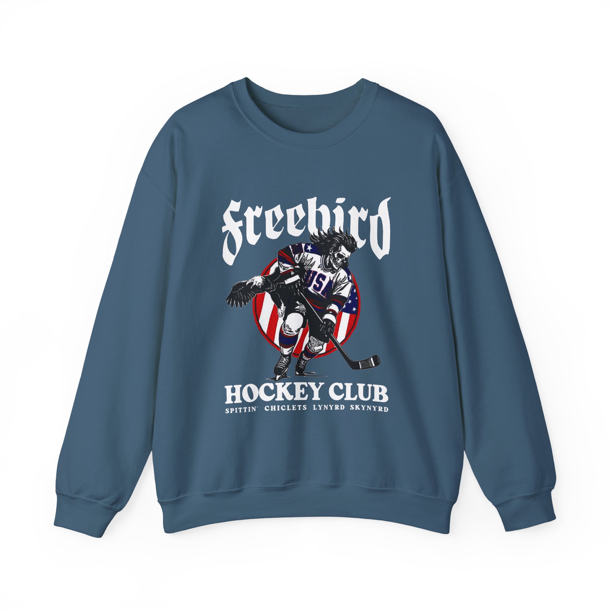 Freebird Usa Spittin Chiclets X Lynyrd Skynyrd Unisex Heavy Blendâ„¢ Crewneck Sweatshirt