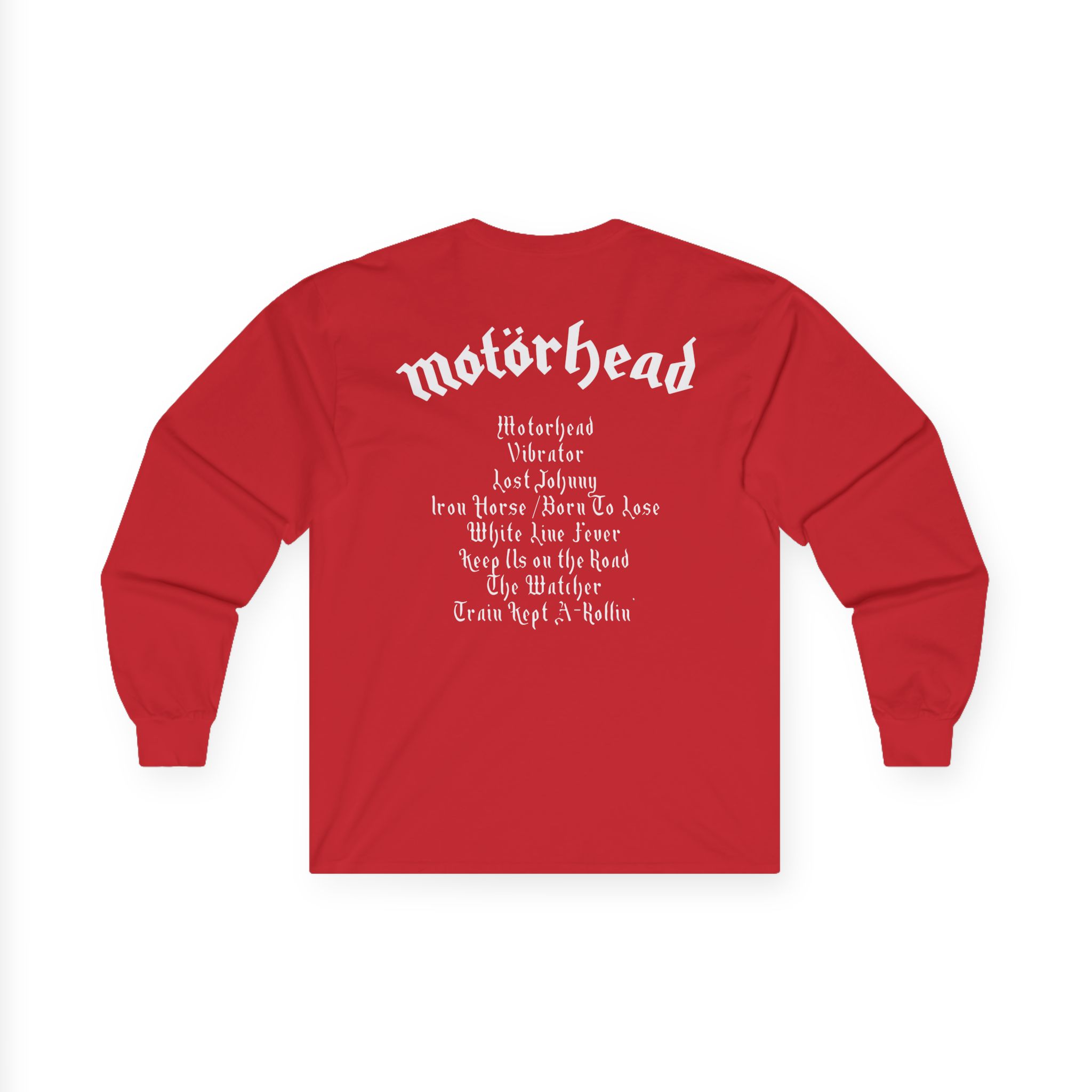 Lemmy Motörhead Tracklist Unisex Ultra Cotton Long Sleeve Tee