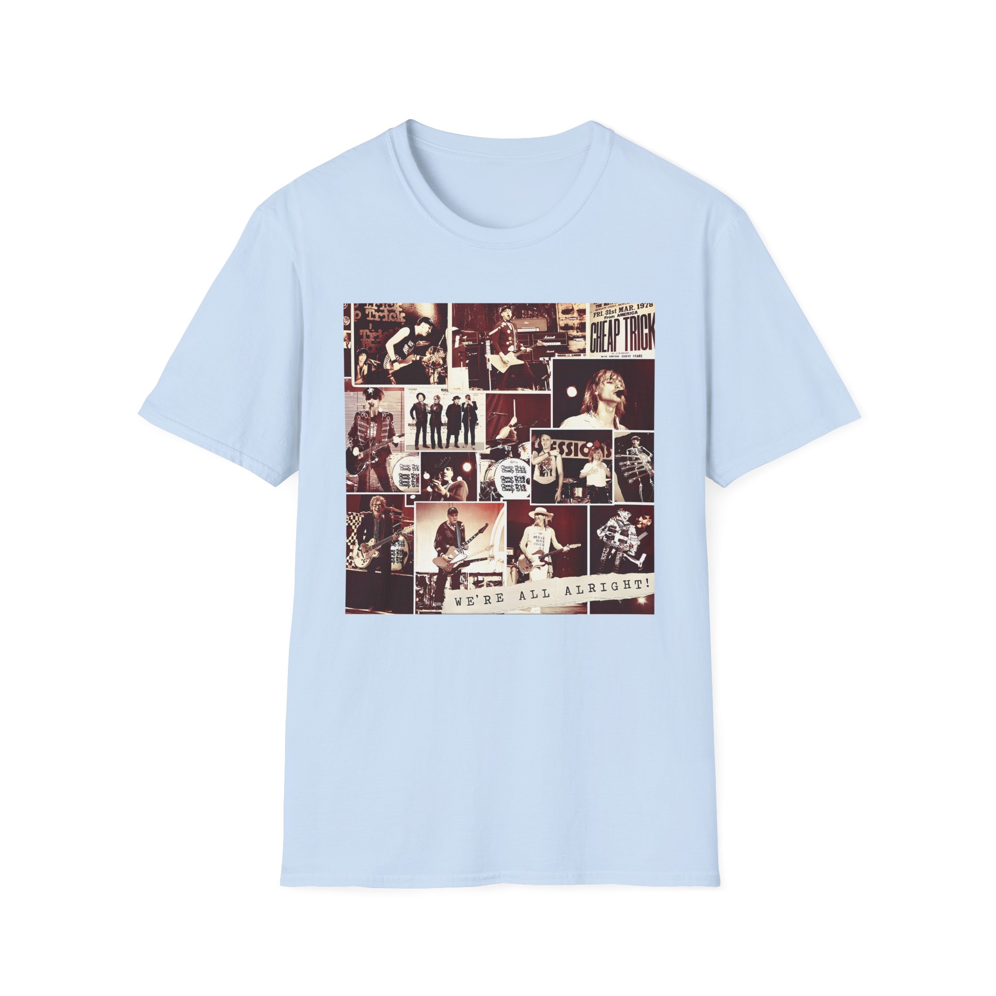 Cheap Trick Photo Collage Unisex Softstyle T-Shirt