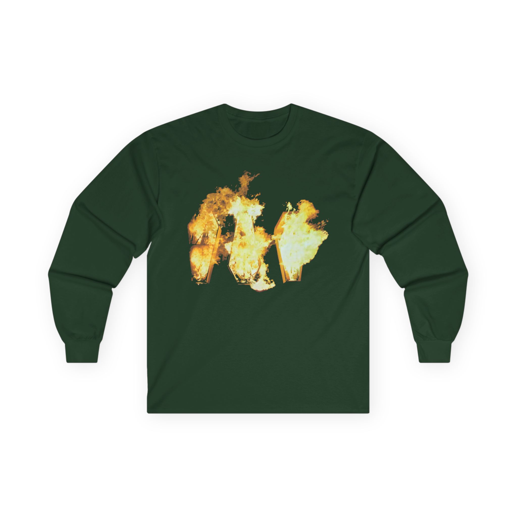 Show Me the Body Flaming Coffins Unisex Ultra Cotton Long Sleeve Tee
