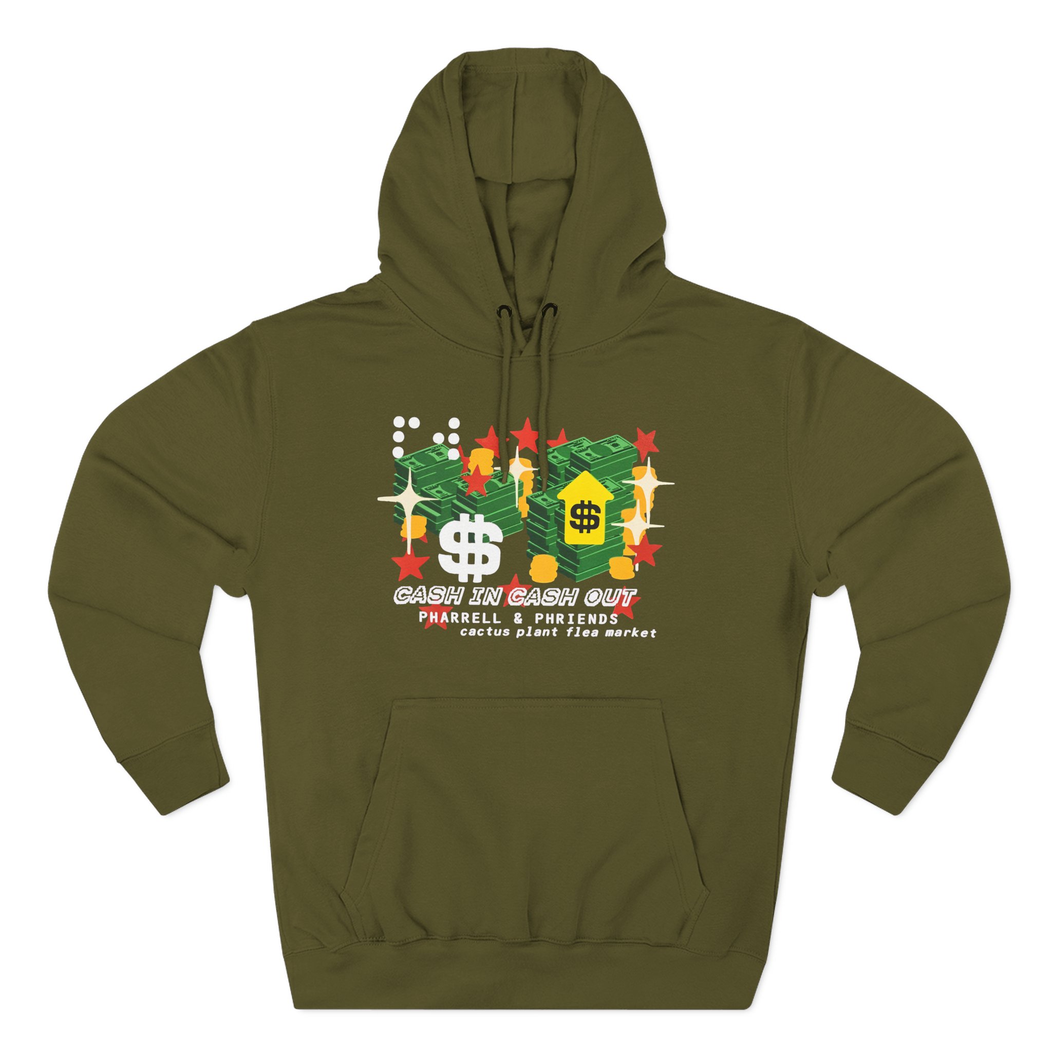 Pharrell Williams Cash in Cash Out Three-Panel Fleece Hoodie