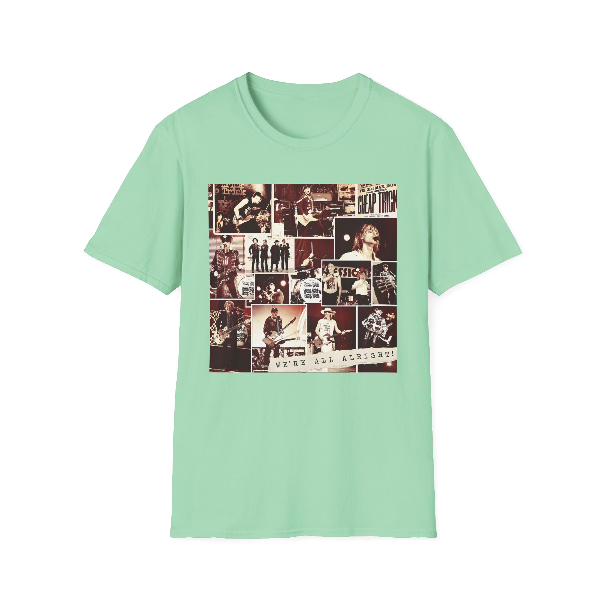 Cheap Trick Photo Collage Unisex Softstyle T-Shirt