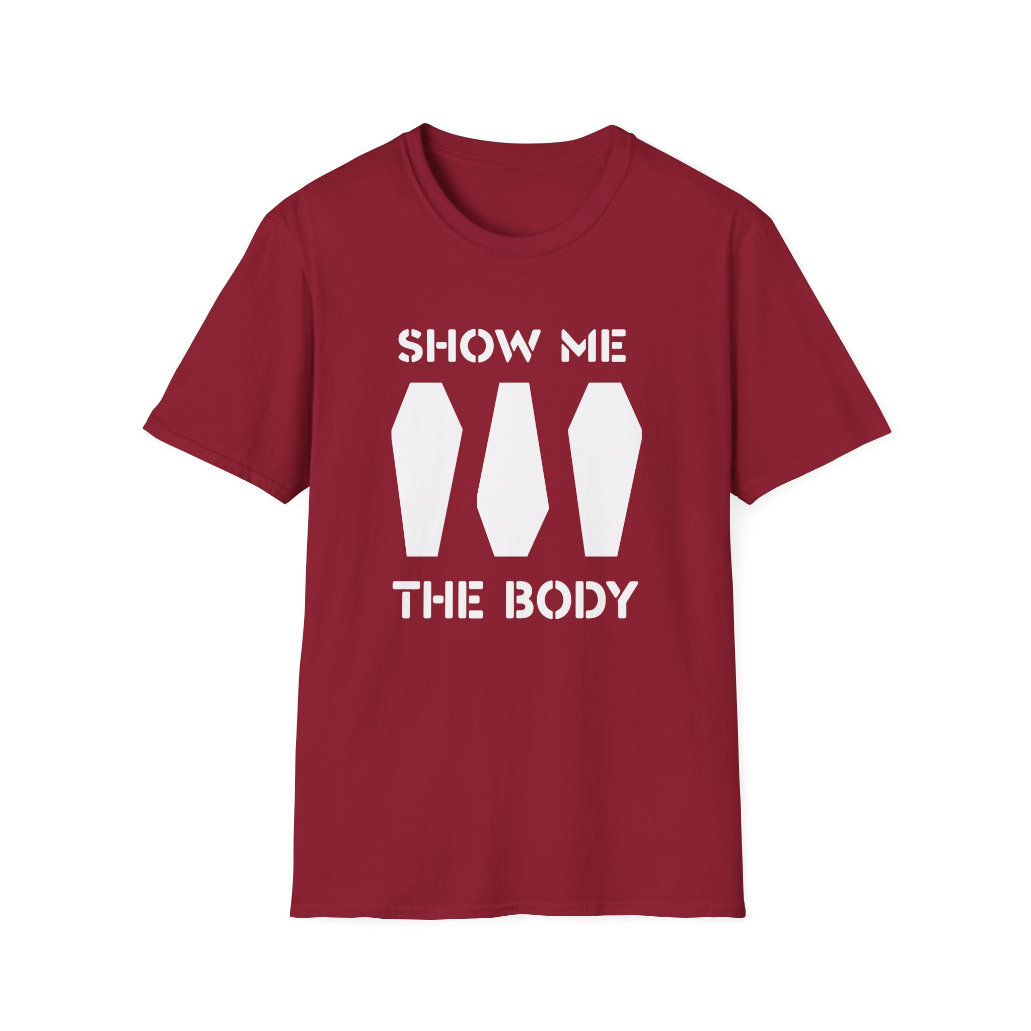 Show Me the Body Coffin Unisex Softstyle T-Shirt