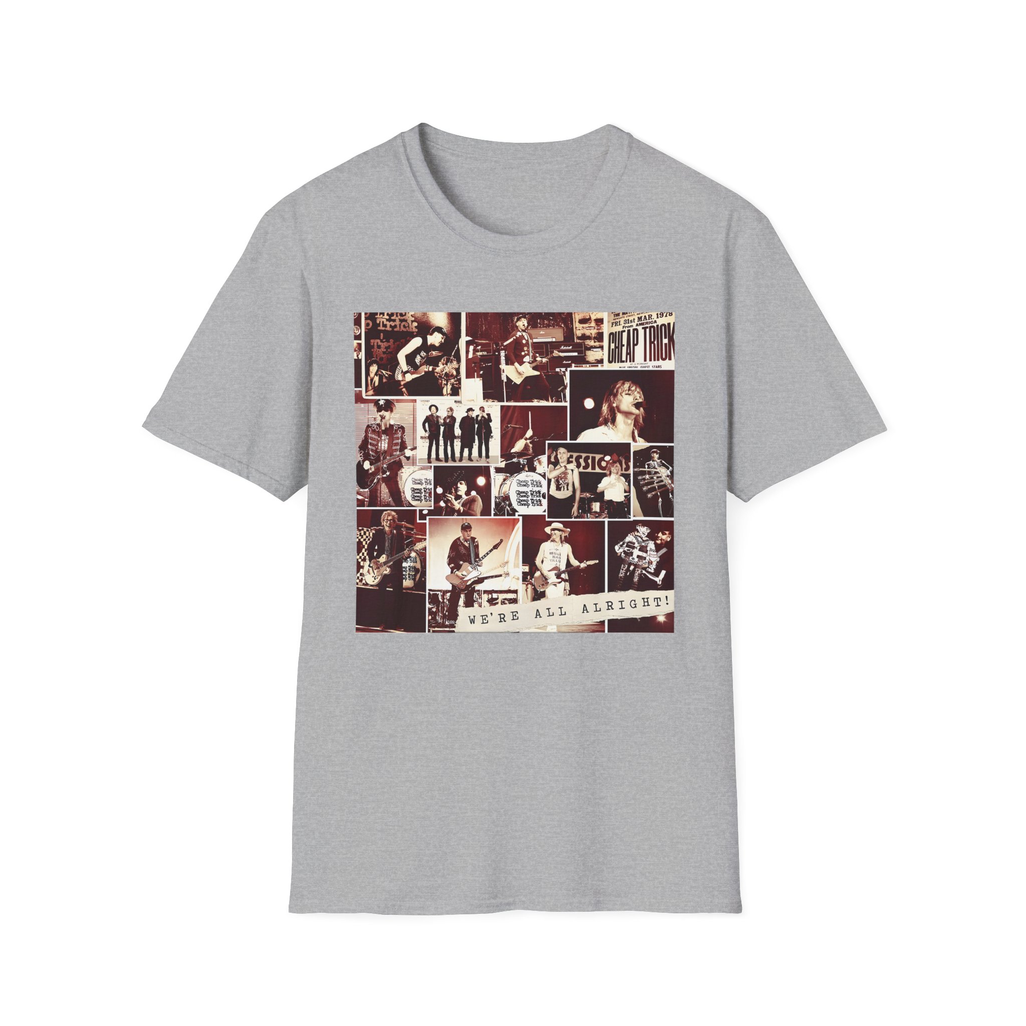 Cheap Trick Photo Collage Unisex Softstyle T-Shirt