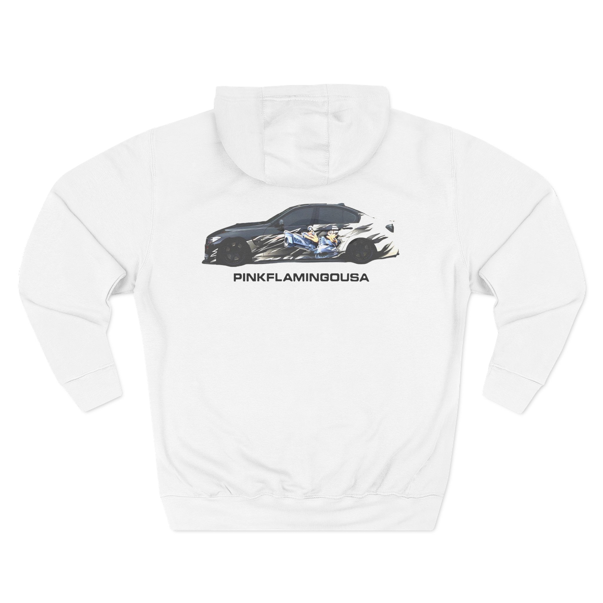 Xavier Wulf Pinkflamingousa Three-Panel Fleece Hoodie