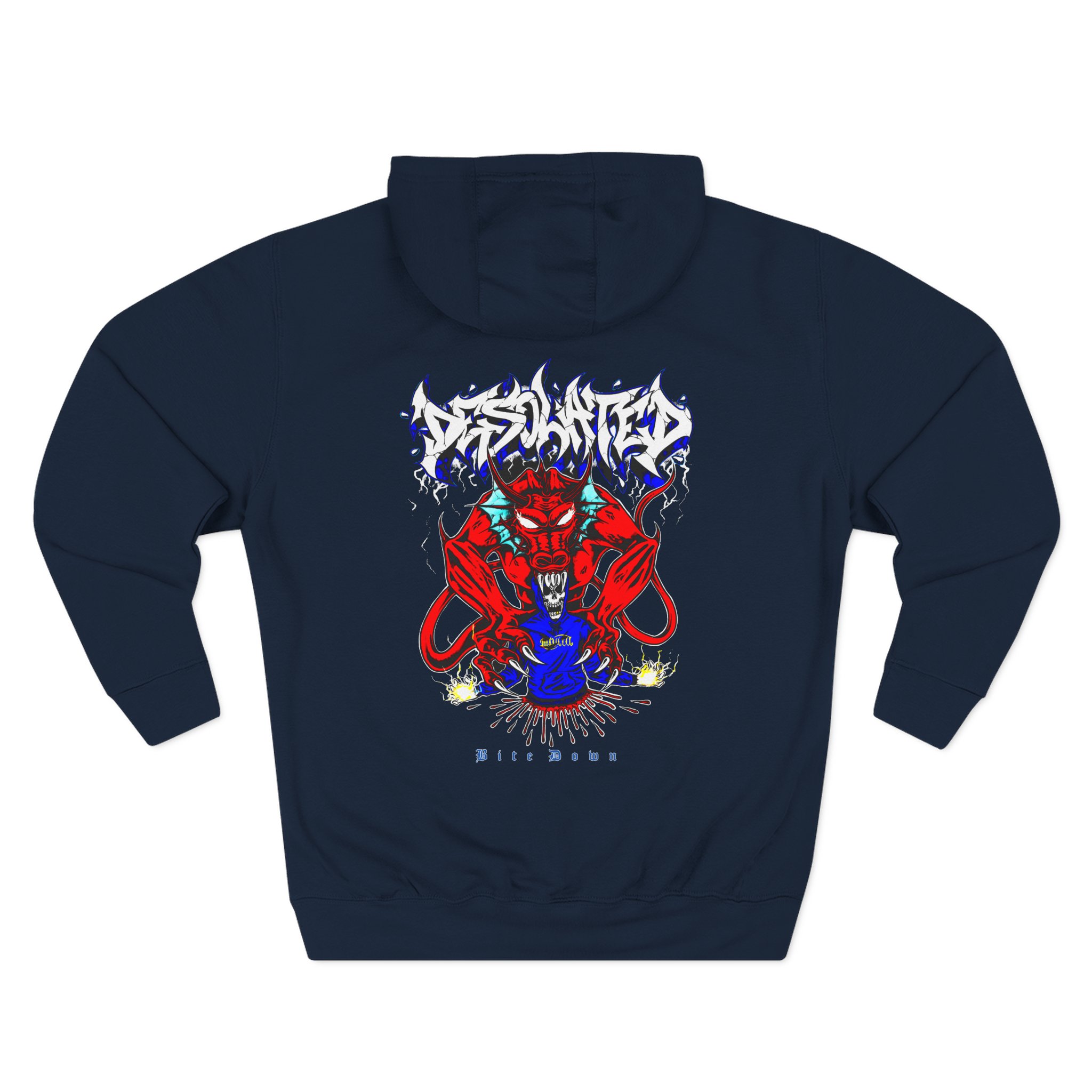 Desolated Devil Three-Panel Fleece Hoodie