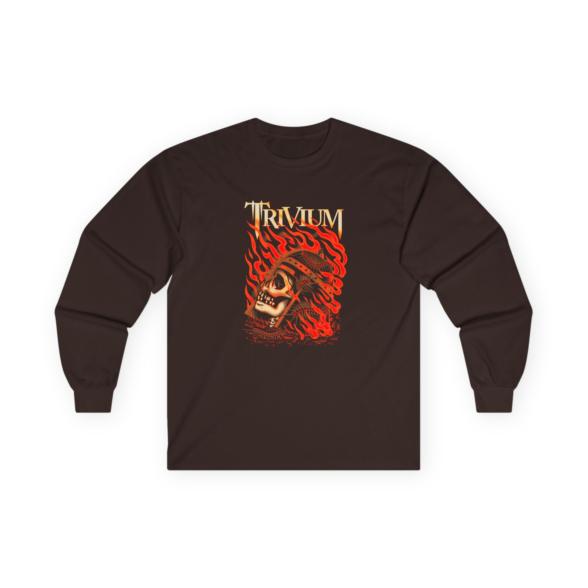 Trivium Flaming Skull Unisex Ultra Cotton Long Sleeve Tee