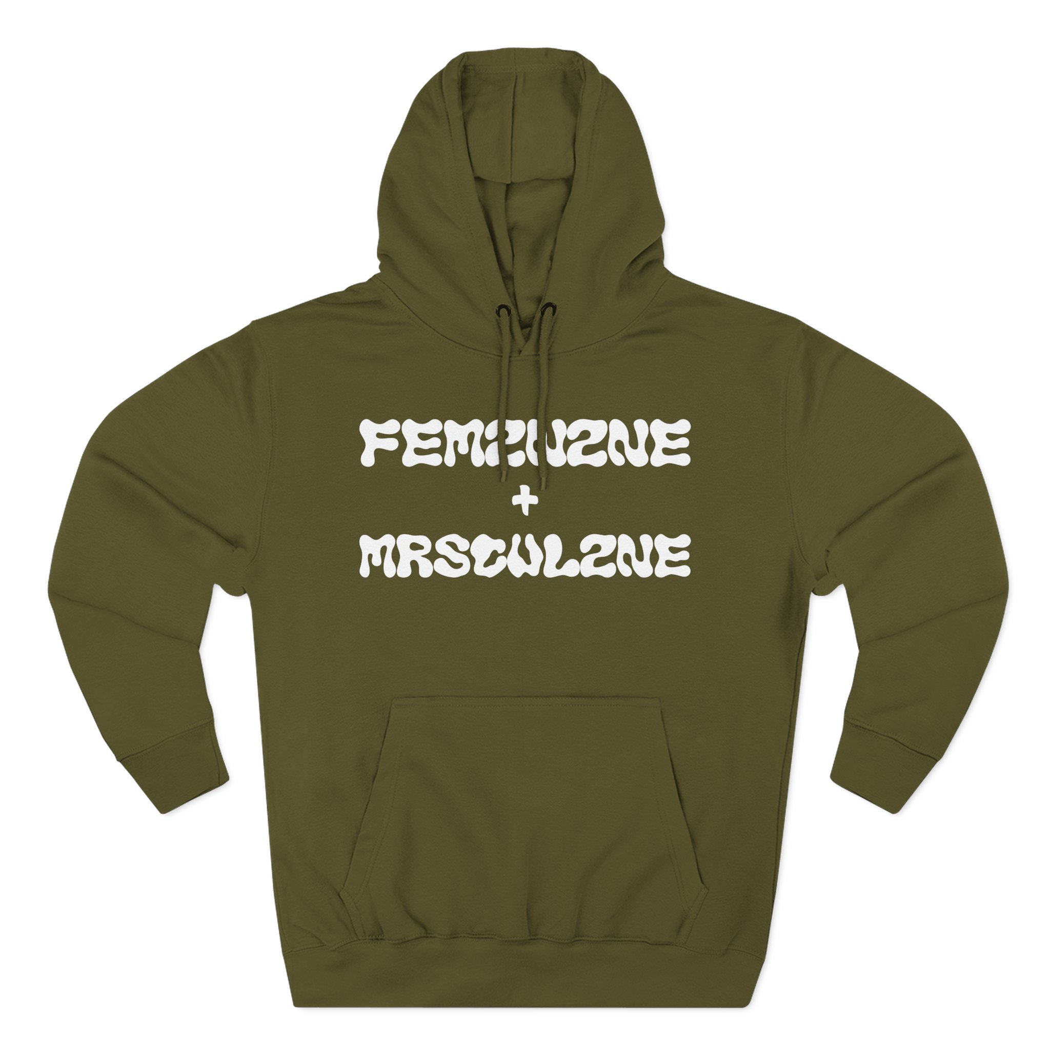 Marina Feminine Masculine Three-Panel Fleece Hoodie