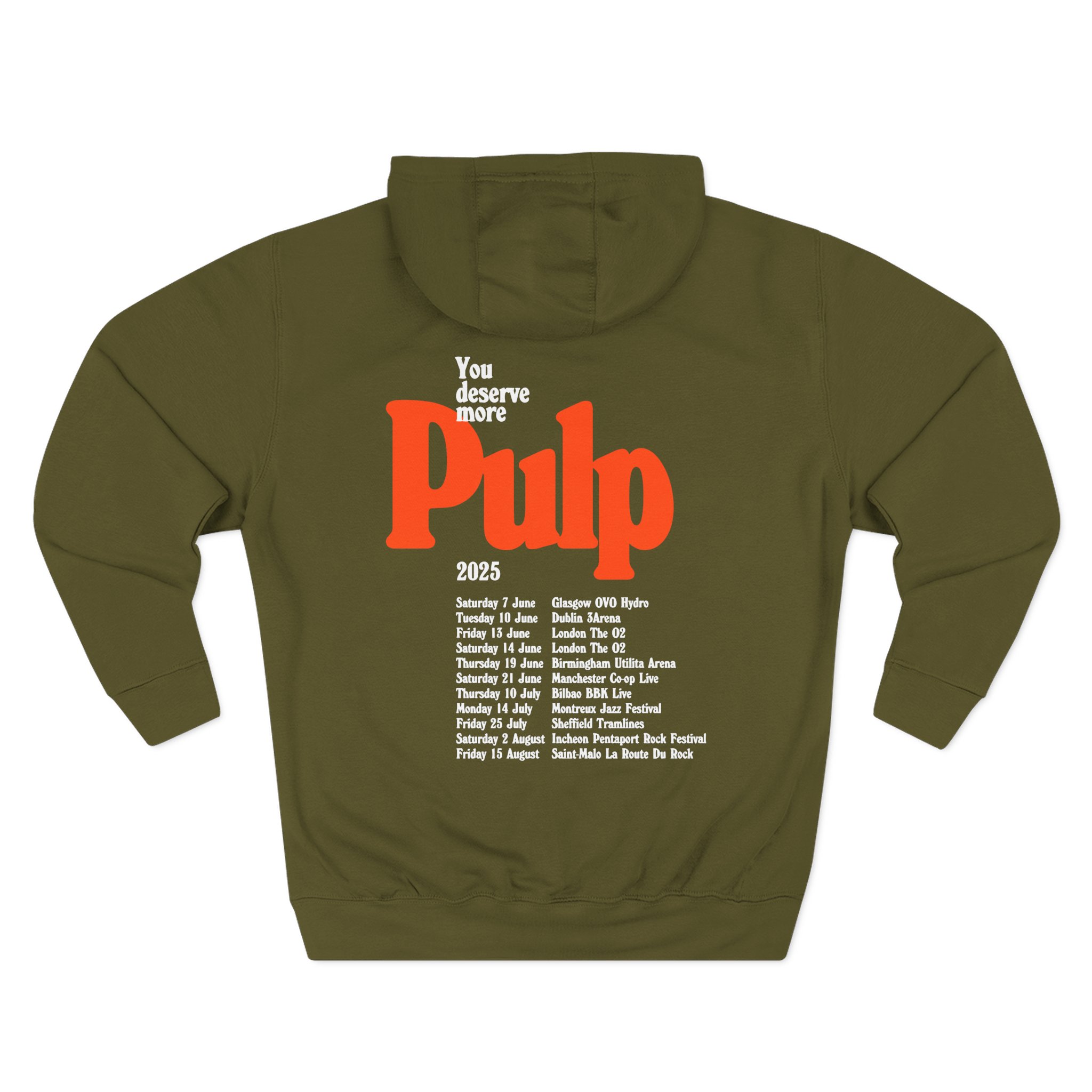 Pulp More 2025 Tour Three-Panel Fleece Hoodie