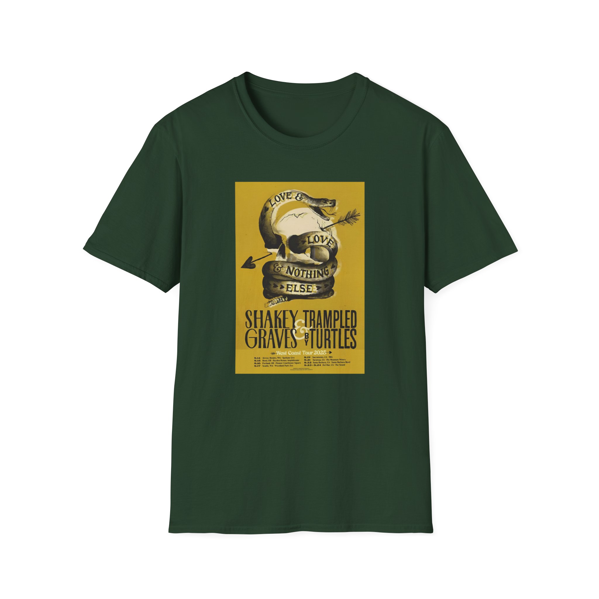 Shakey Graves West Coast Tour Unisex Softstyle T-Shirt