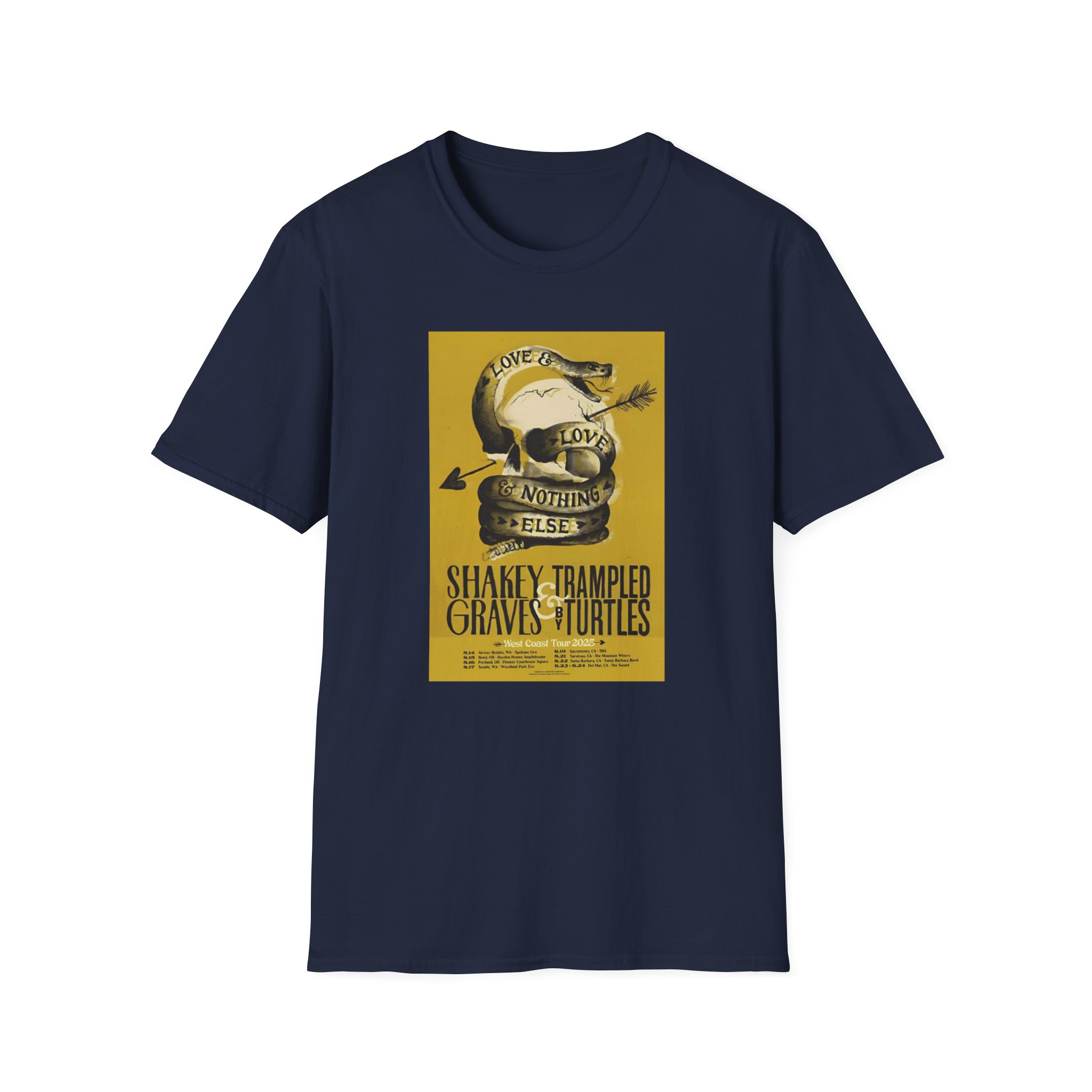 Shakey Graves West Coast Tour Unisex Softstyle T-Shirt