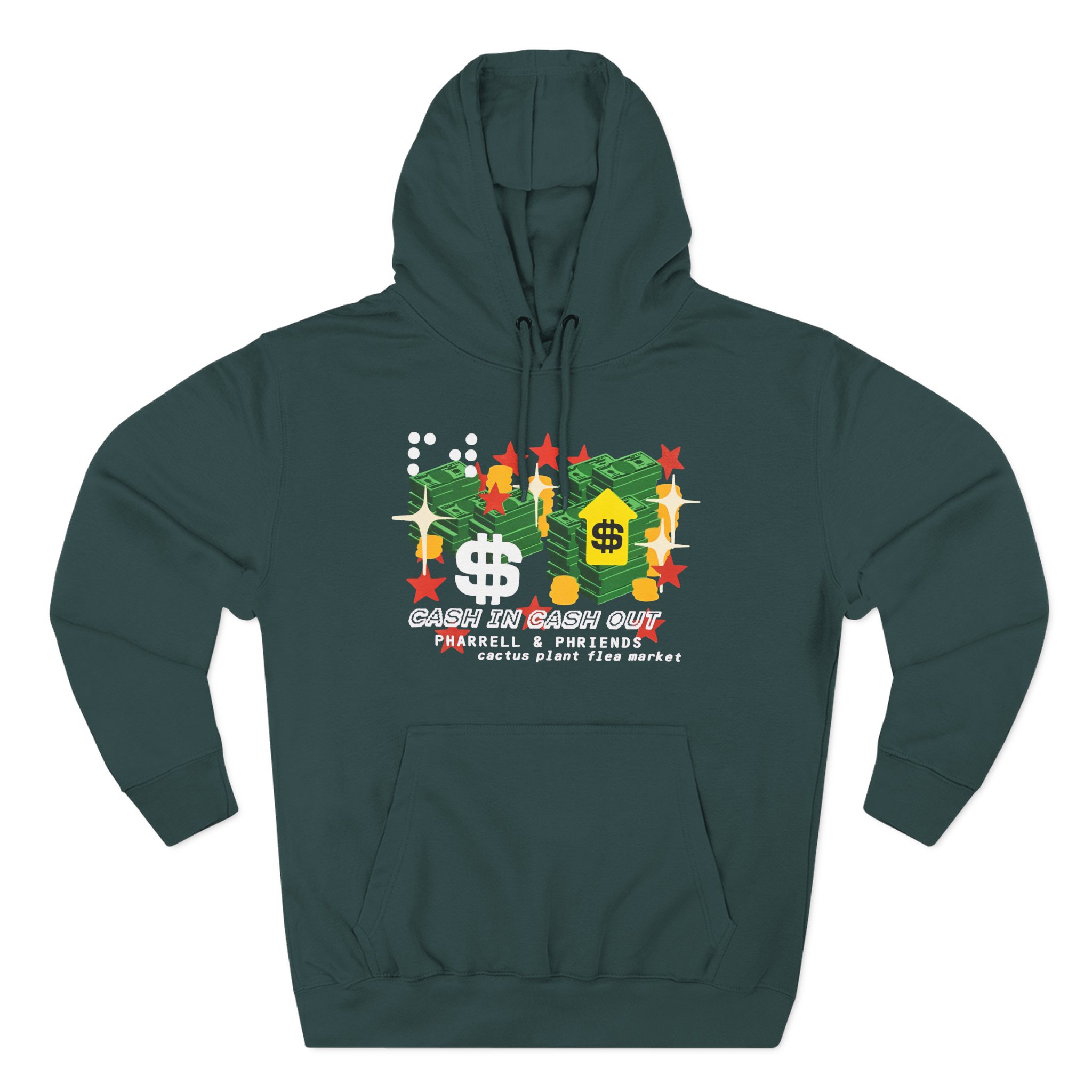 Pharrell Williams Cash in Cash Out Three-Panel Fleece Hoodie