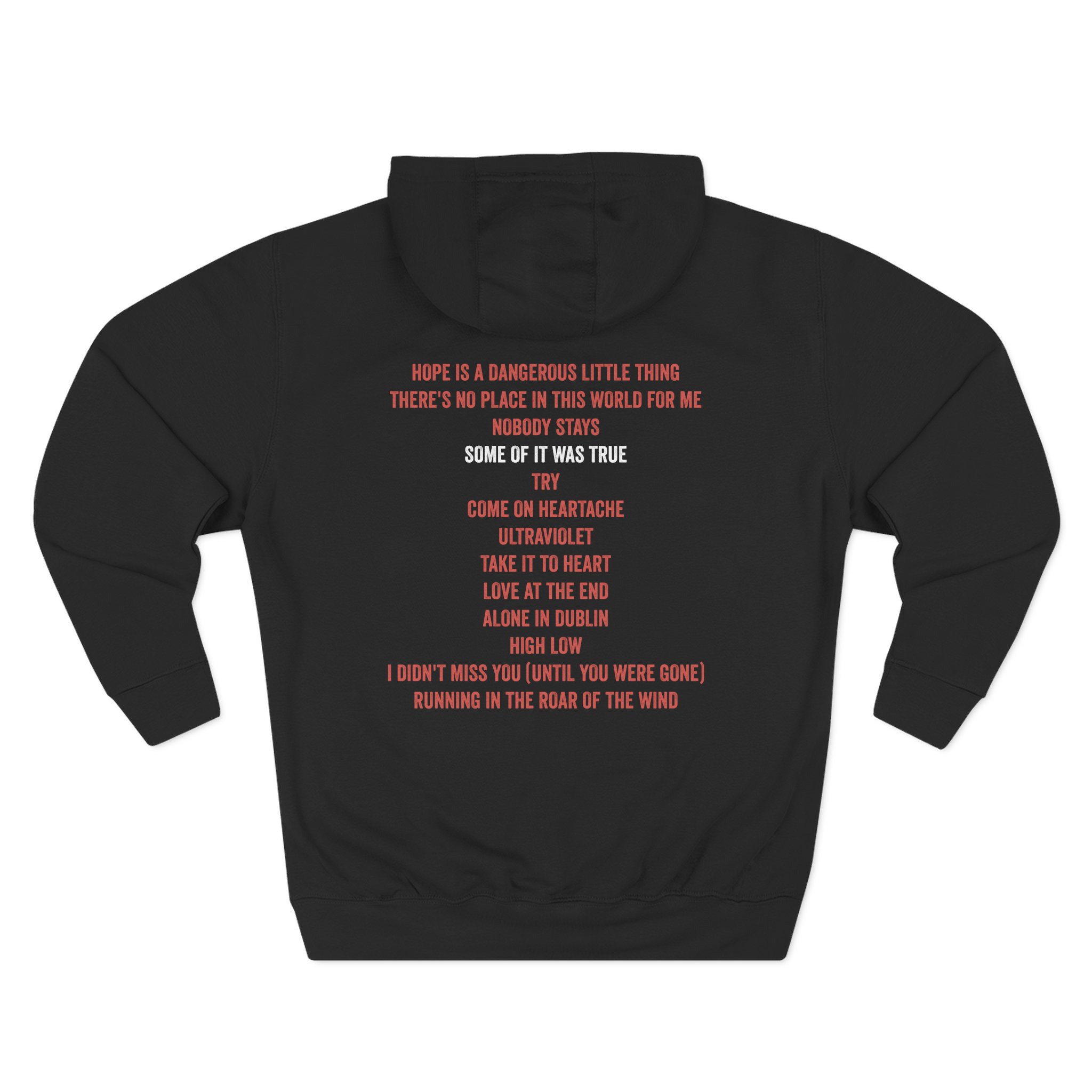 The Menzingers Tracklist Three-Panel Fleece Hoodie