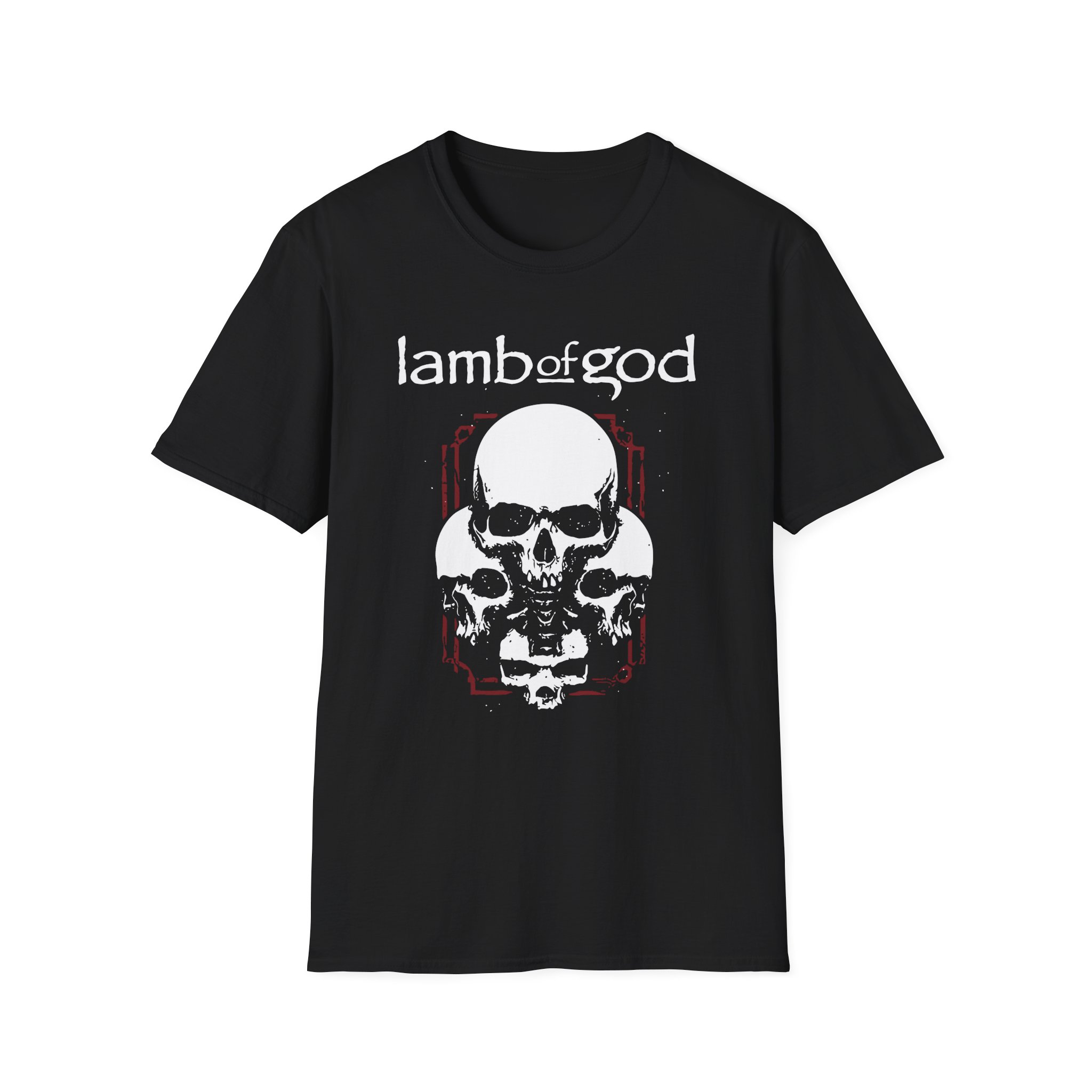 Lamb of God 4 Skulls Unisex Softstyle T-Shirt