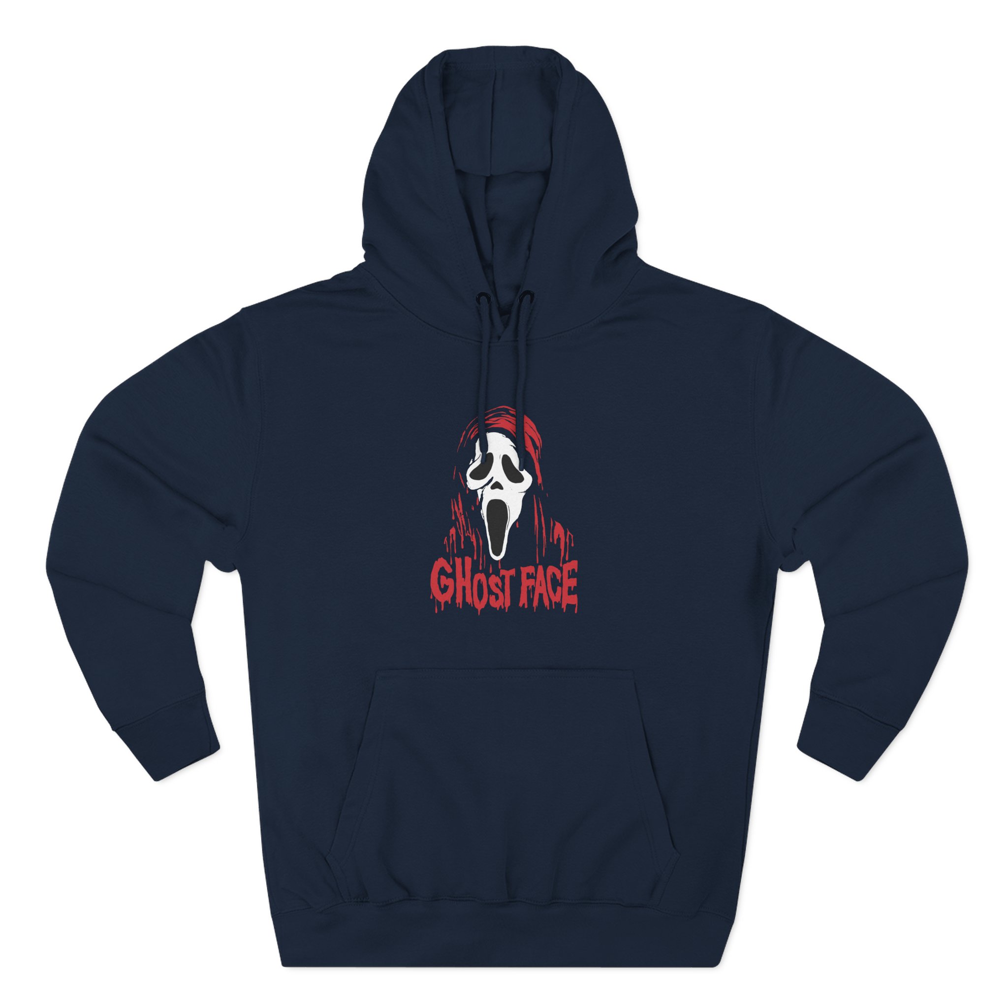 Ghostface Drippy Mask Three-Panel Fleece Hoodie