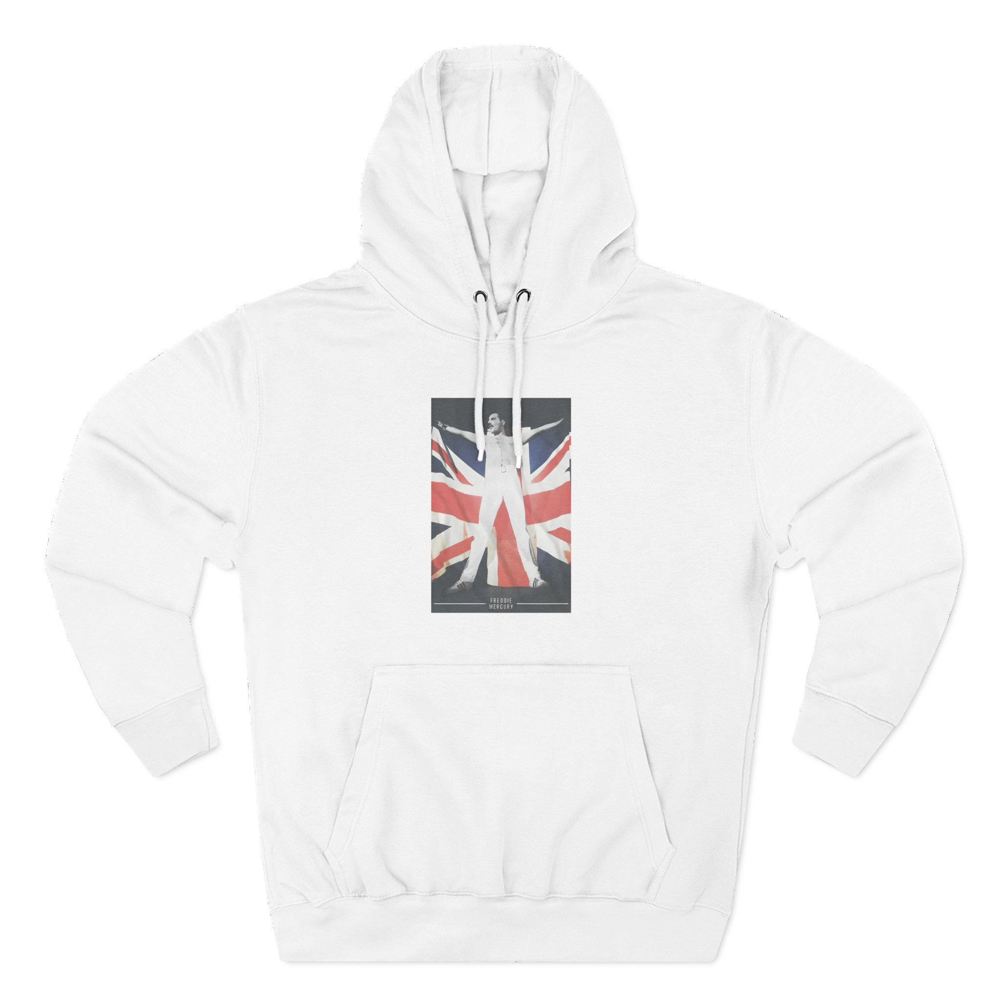 F M Union Jack Flag Three-Panel Fleece Hoodie