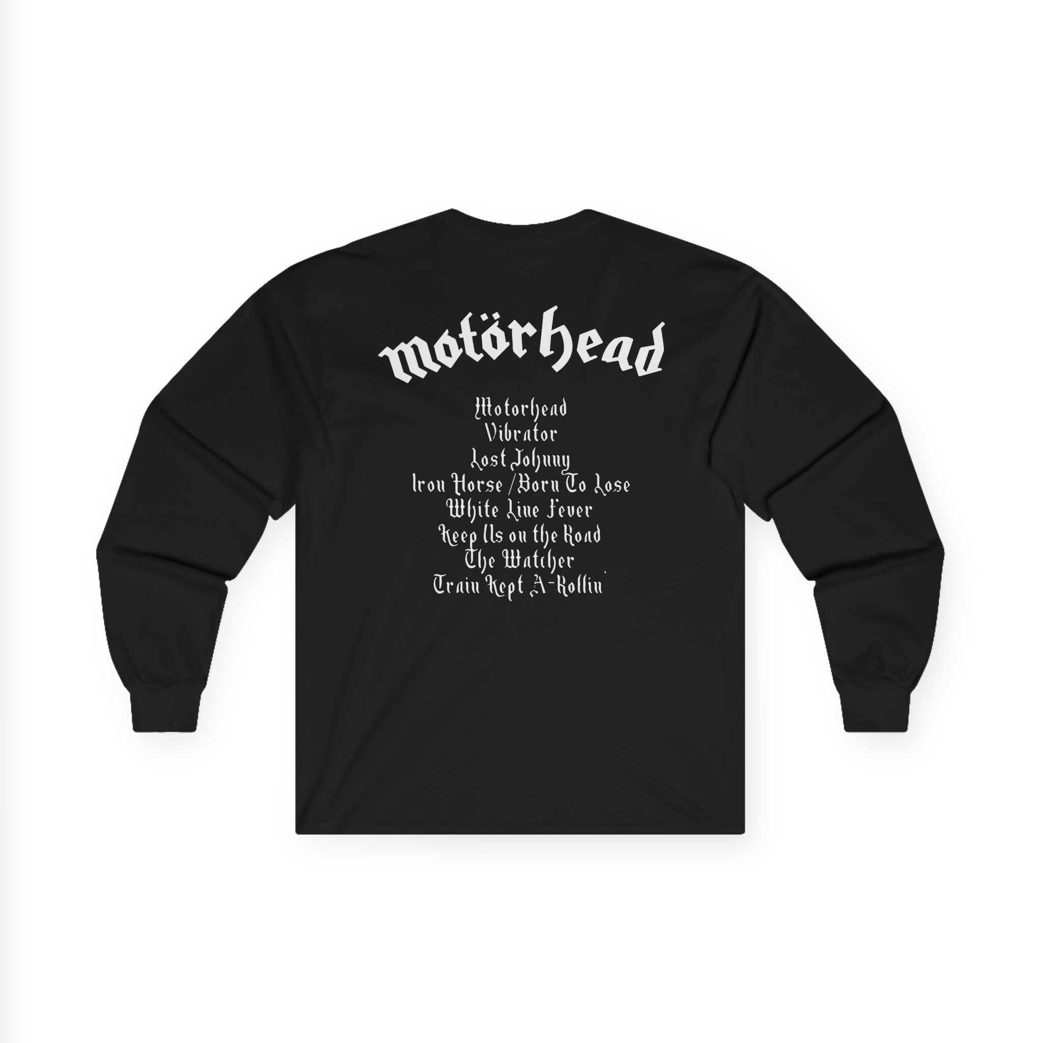 Lemmy Motörhead Tracklist Unisex Ultra Cotton Long Sleeve Tee