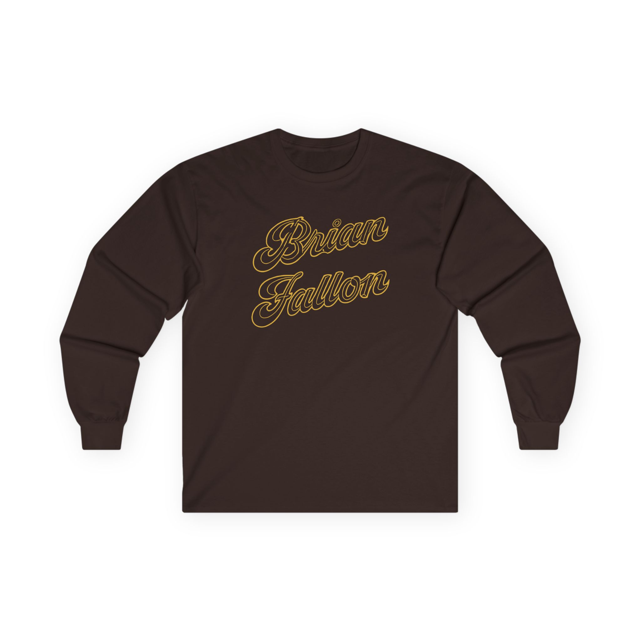 Brian Fallon Gold Text Unisex Ultra Cotton Long Sleeve Tee