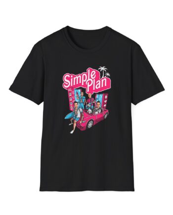 Simple Plan Dolls and Car Unisex Softstyle T-Shirt