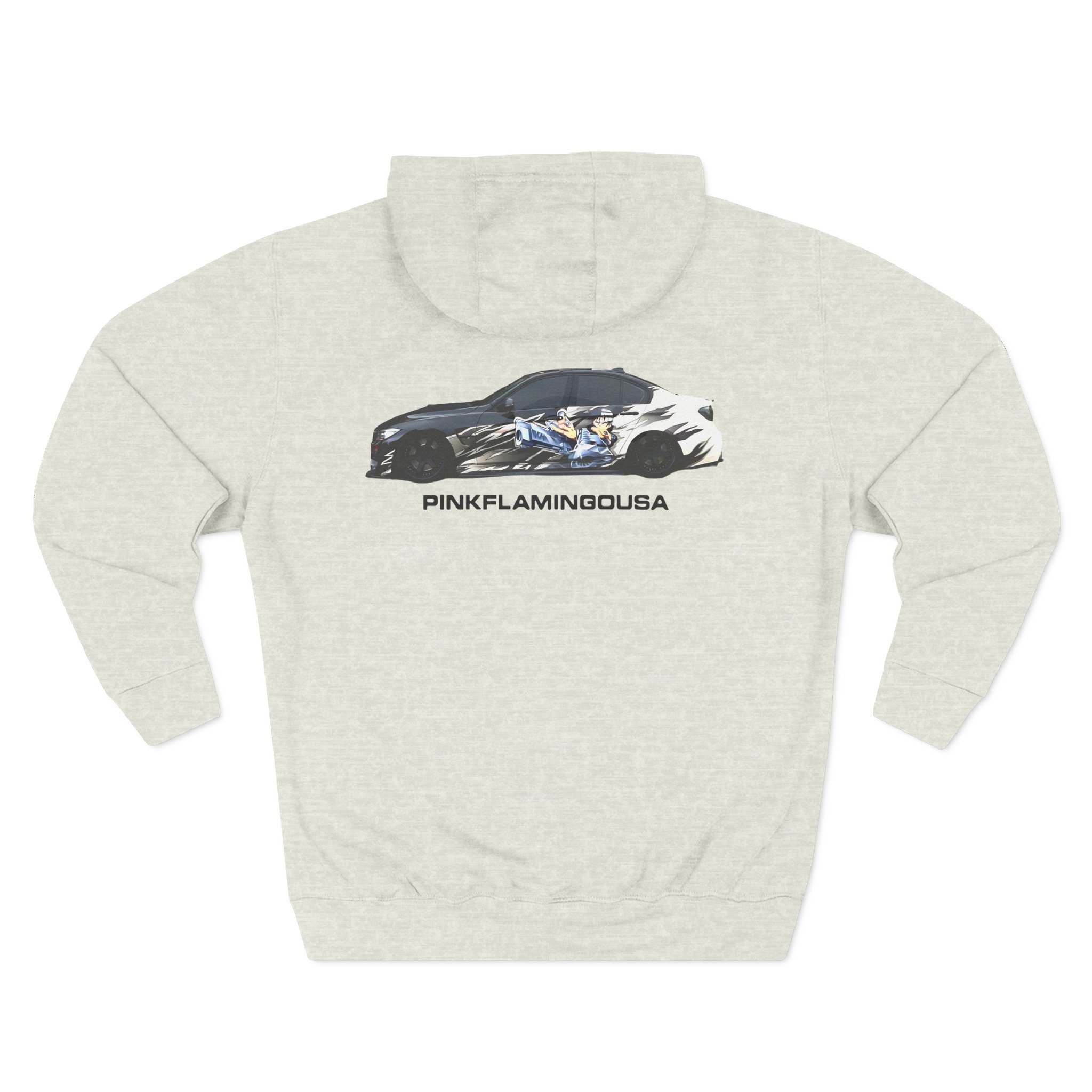 Xavier Wulf Pinkflamingousa Three-Panel Fleece Hoodie