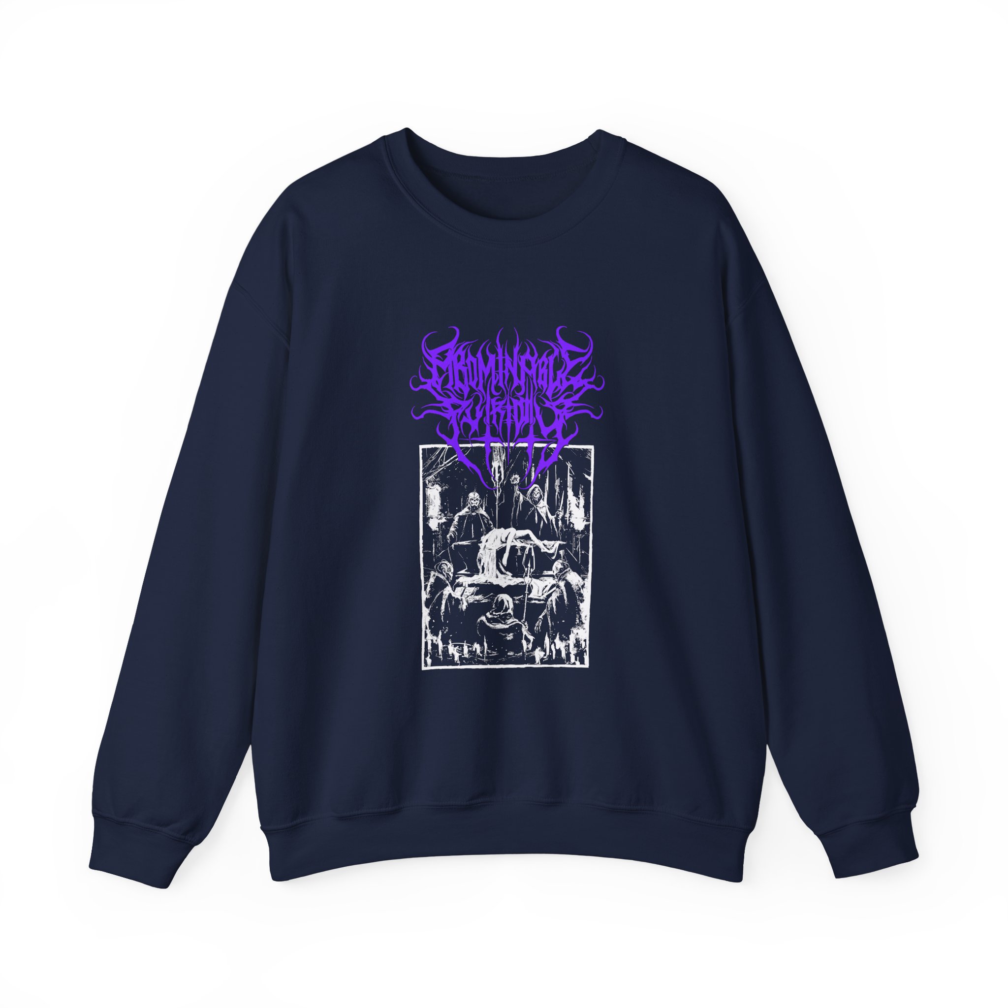 Abominable Putridity Digital Unholy Purple Logo Unisex Heavy Blendâ„¢ Crewneck Sweatshirt